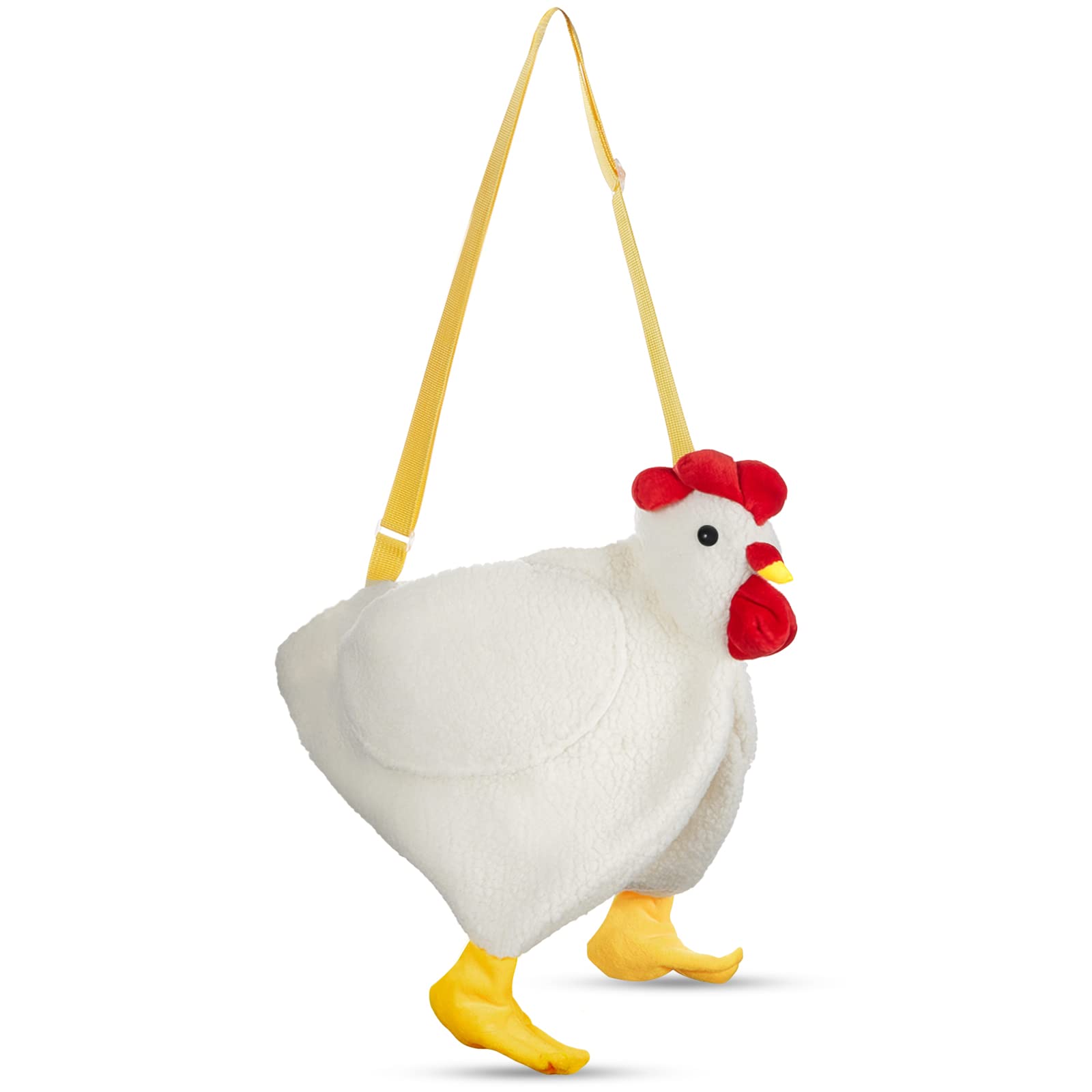 Saintrygo Fluffy Chicken Hen Purse Bag - Cute Animal Shoulder Handbag for Women & Girls - Perfect Funny Gift for Christmas, Birthday, Party & Cosplay Accessories