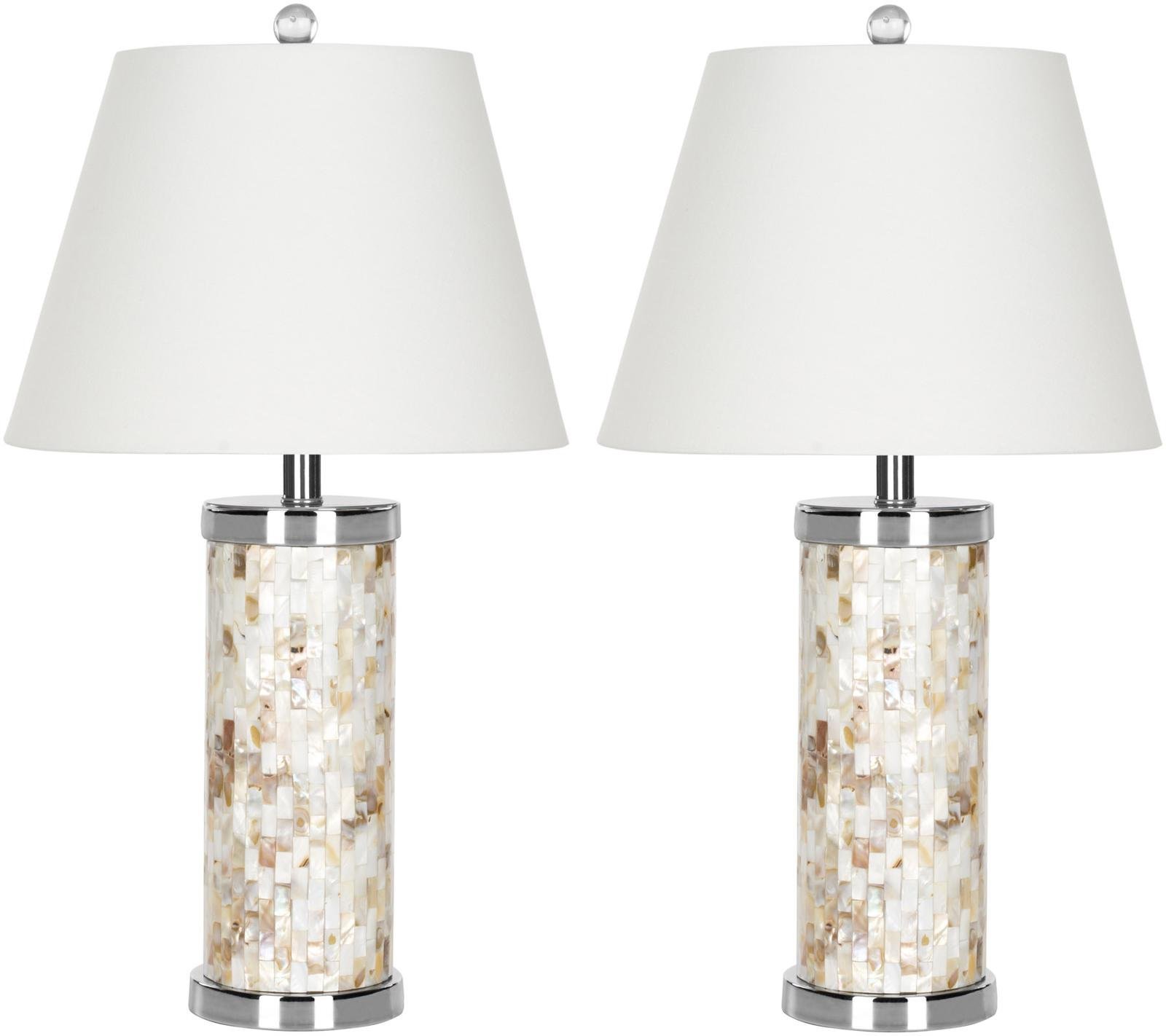 SAFAVIEH Diana 22-inch Coastal Table Lamp Set of 2 with LED Bulbs - Nautical Beach House Decor for Bedroom, Living Room, Home Office & Nightstand Lighting | Perfect for Coastal, Cottage & Boho Style Homes
