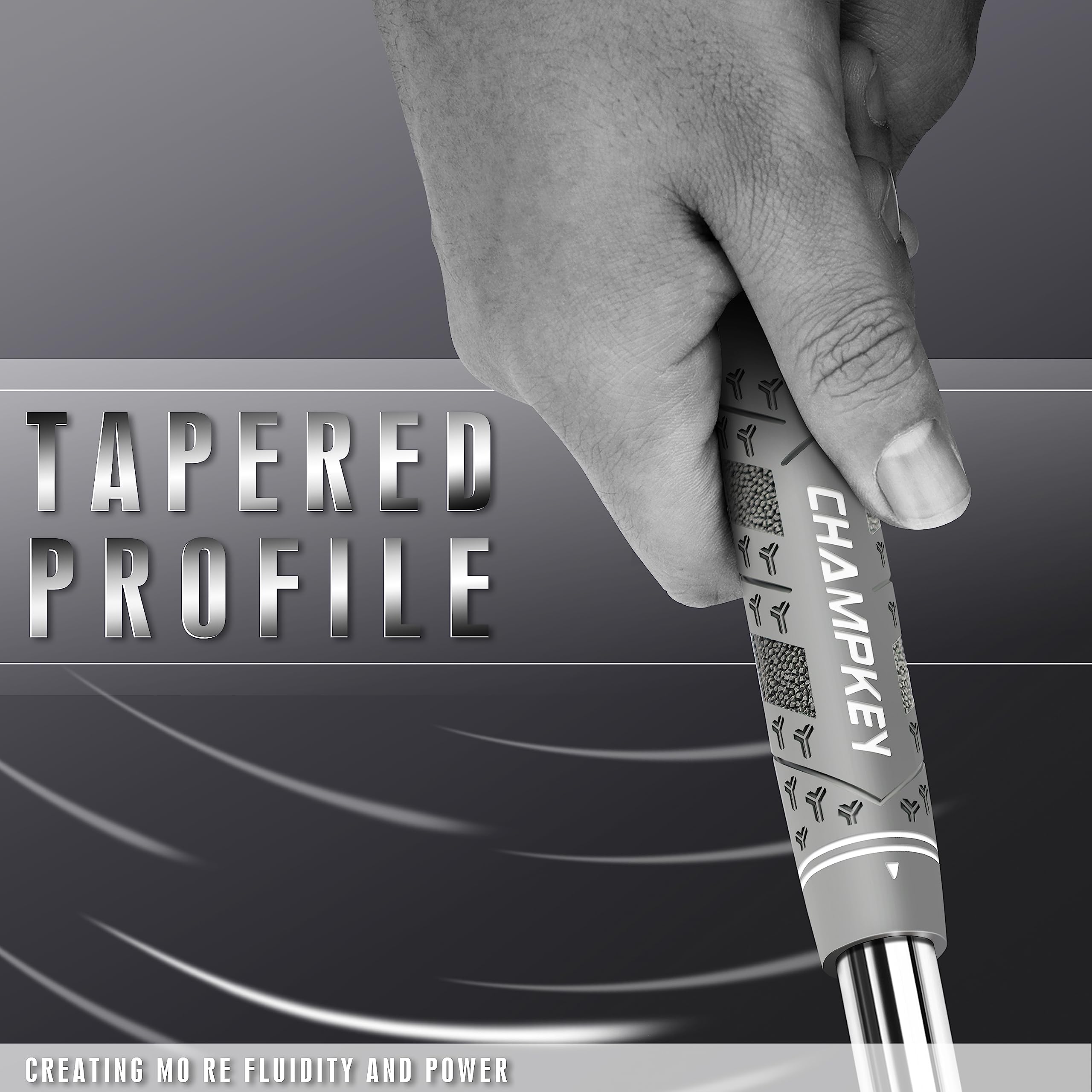 CHAMPKEY Y-PRO Performance Rubber Golf Grips 13 Pack with All Repair Kits - All Weather Control Golf Club Grips - Excellent Traction and Control Golf Rubber Grips for Men & Women - Perfect for Driving Range, Course Play and Practice Sessions