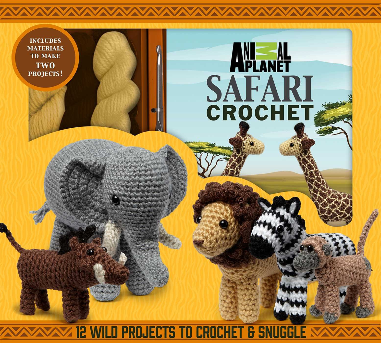Animal Planet Safari Crochet Kit - DIY Crochet Animals for Beginners, Kids & Adults - Perfect for Gifts, Home Decor & Craft Projects