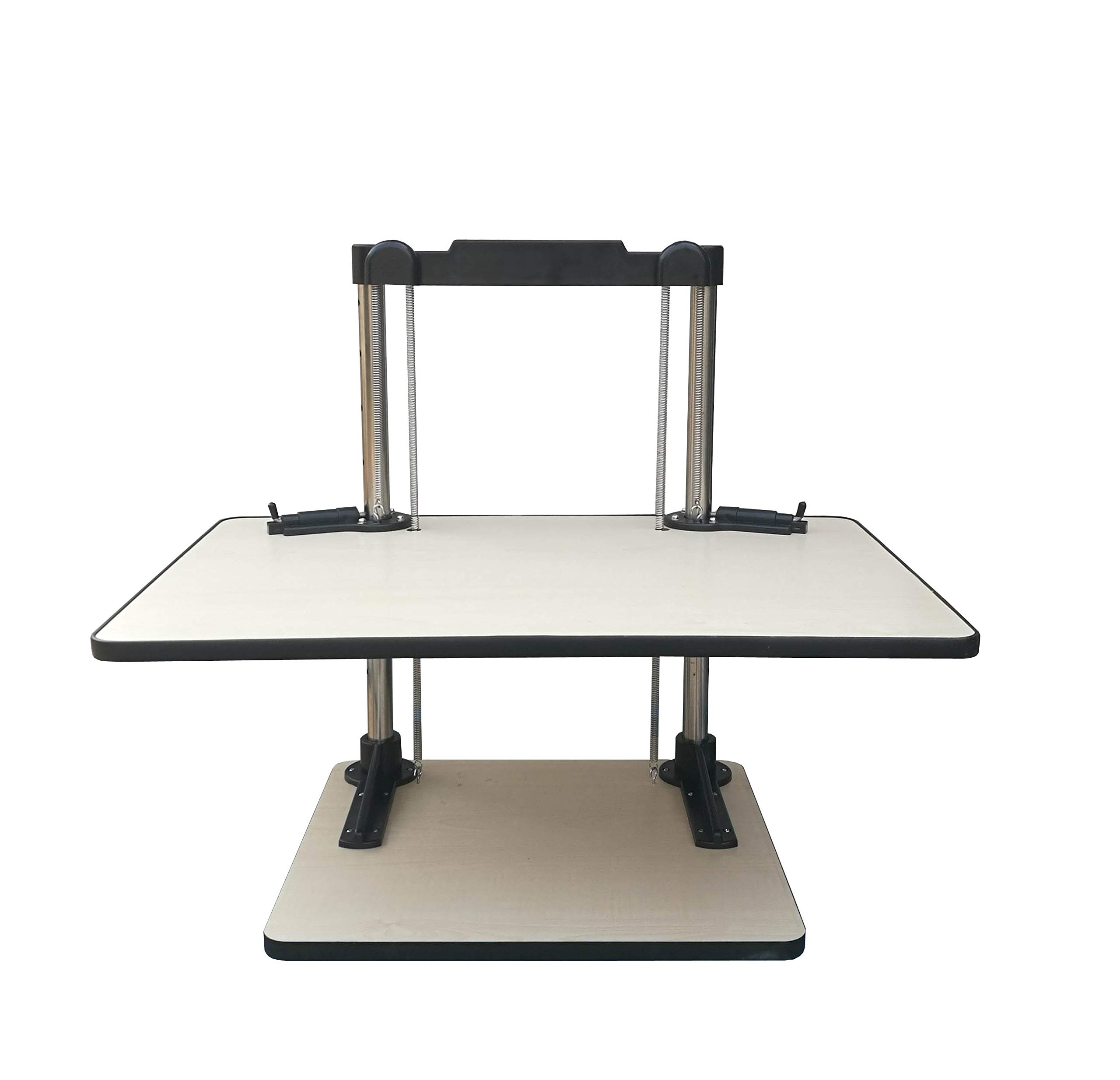 FixtureDisplays® Adjustable Height Standing Desk - Ergonomic Sit Stand Workstation with Spring Mechanism (Model 16104-NF) - Perfect for Home Office, Gaming Setup & Workspace Productivity