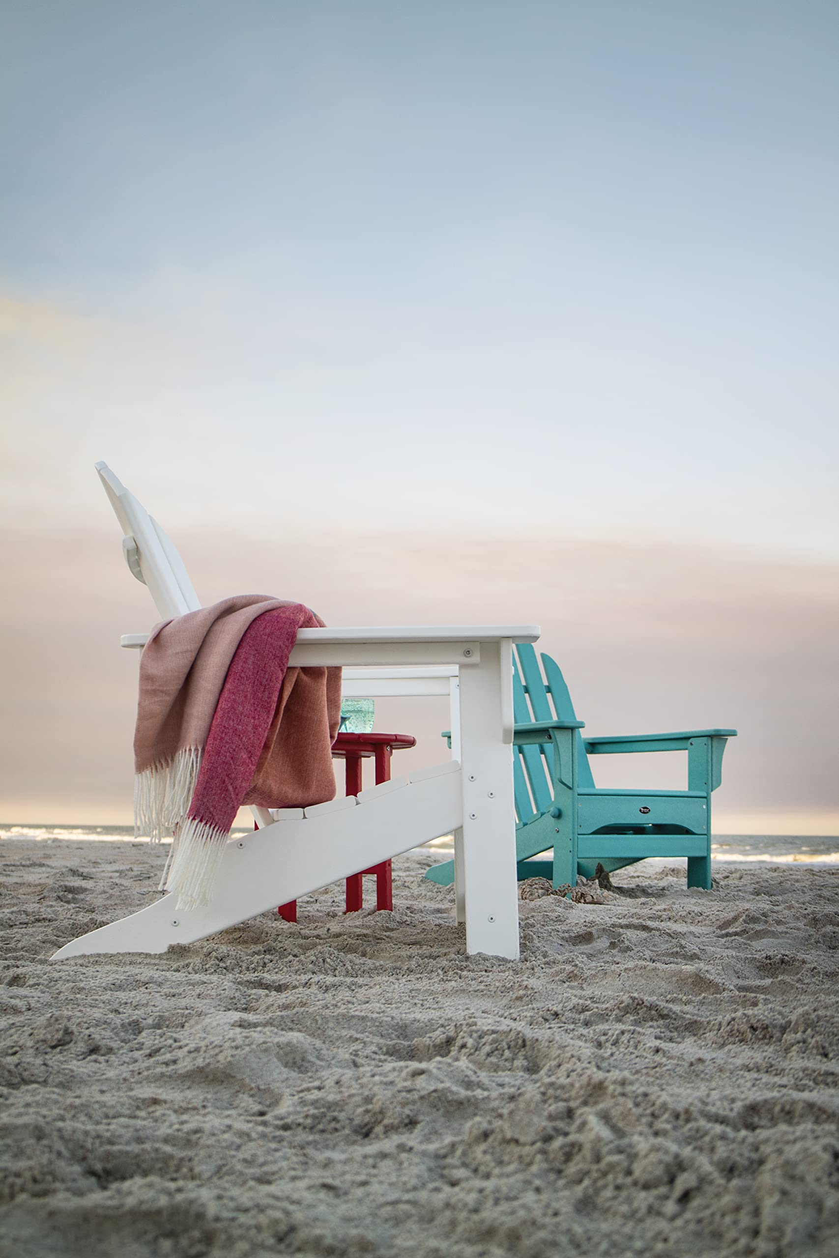 Premium Trex Outdoor Furniture Yacht Club Shellback Adirondack Chair - All-Weather Resin Wicker Patio Seating for Poolside, Deck, Garden & Backyard Relaxation