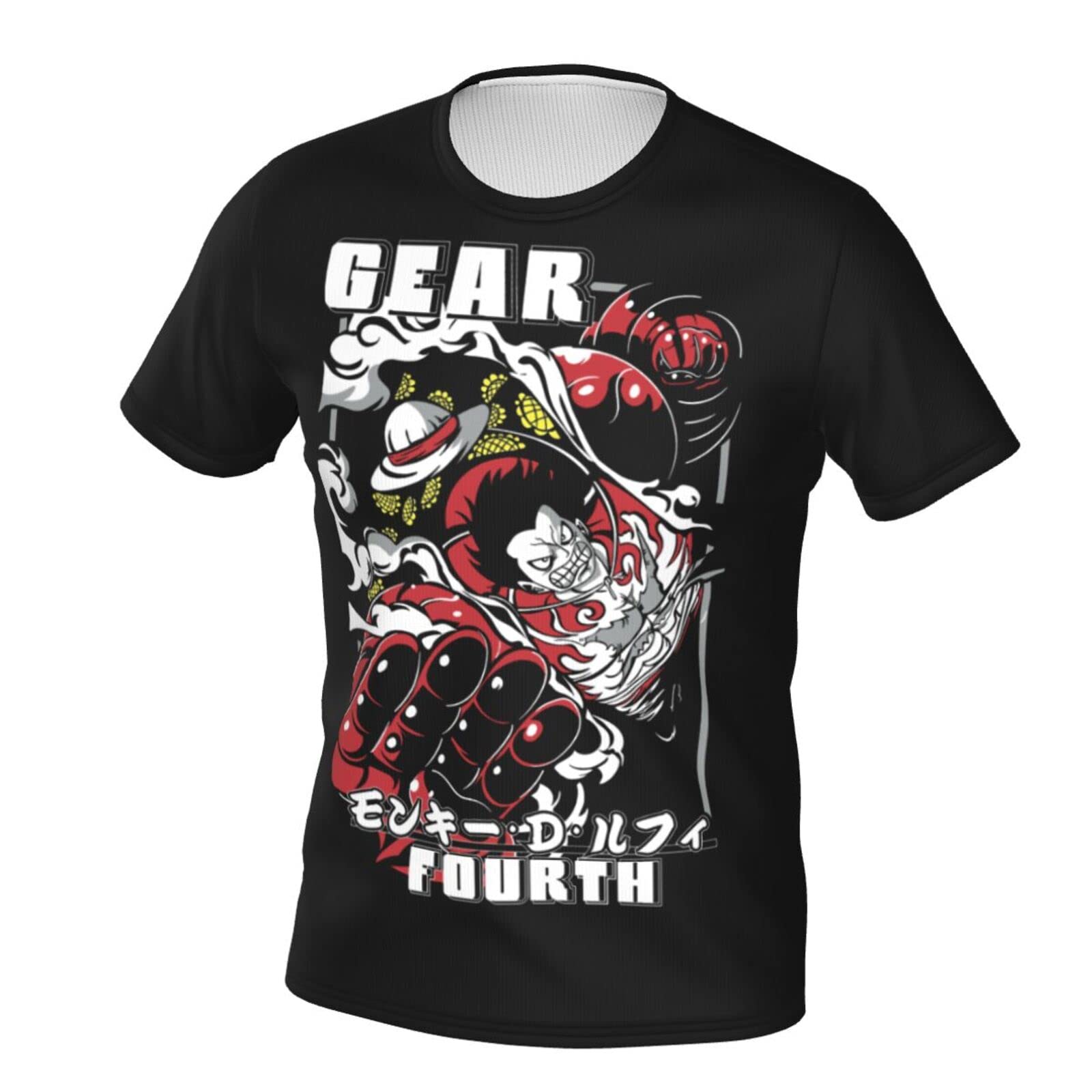 One Piece Monkey D. Luffy Anime Graphic T-Shirt for Men - 3D Printed Short Sleeve Cotton Tee with Comfort Round Neck | Casual Wear, Cosplay, Anime Convention Outfit