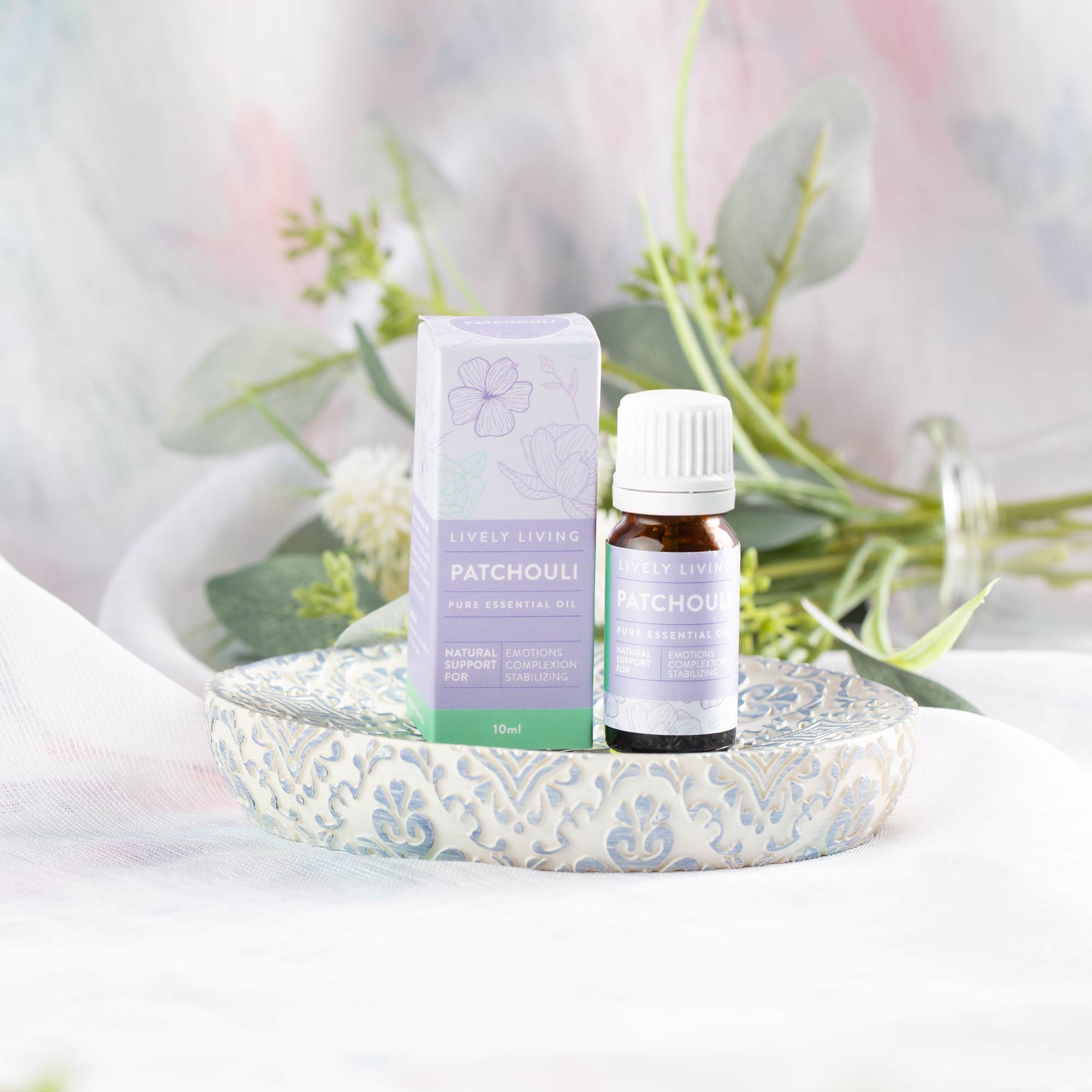 Organic Patchouli Pure Essential Oil 10ml - 100% Natural Aromatherapy Oil for Relaxation, Stress Relief & Skin Care - Perfect for Diffusers, Massage & DIY Beauty Products