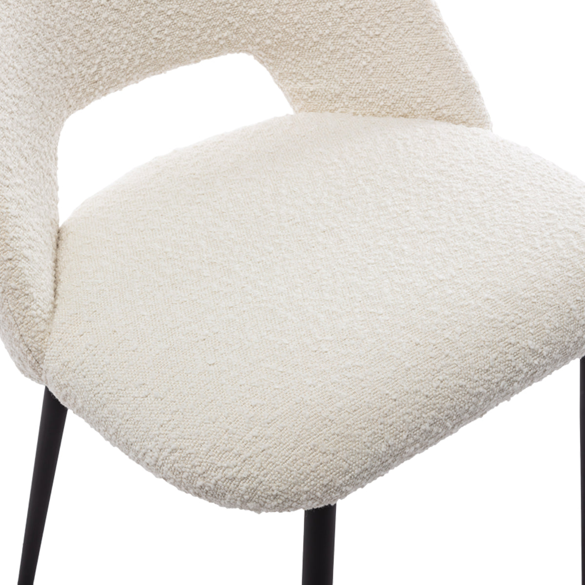 Belmont Boucle Dining Chair - Modern Upholstered Accent Chair for Kitchen, Dining Room & Office - Comfortable & Stylish Seating Solution