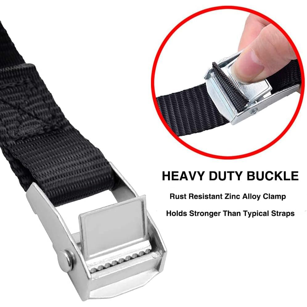 Heavy Duty 16FT Kayak Tie Down Straps 4 Pack - Secure Surfboard, Canoe & Cargo on Car Roof Rack with Cam Buckle Straps - Perfect for Road Trips, Camping & Water Sports Adventures