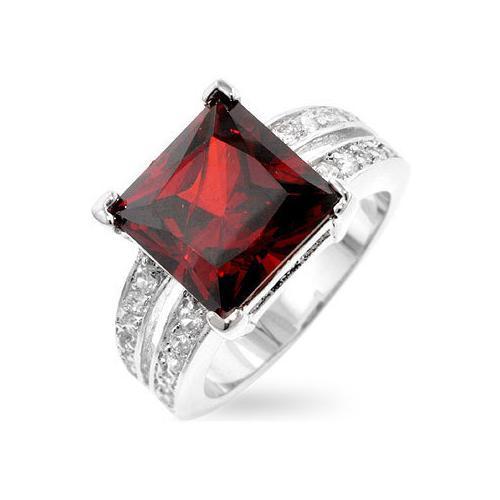 Gorgeous Garnet Princess Ring for Women - Elegant Vintage Style Jewelry Gift for Her - Perfect for Weddings, Anniversaries & Special Occasions