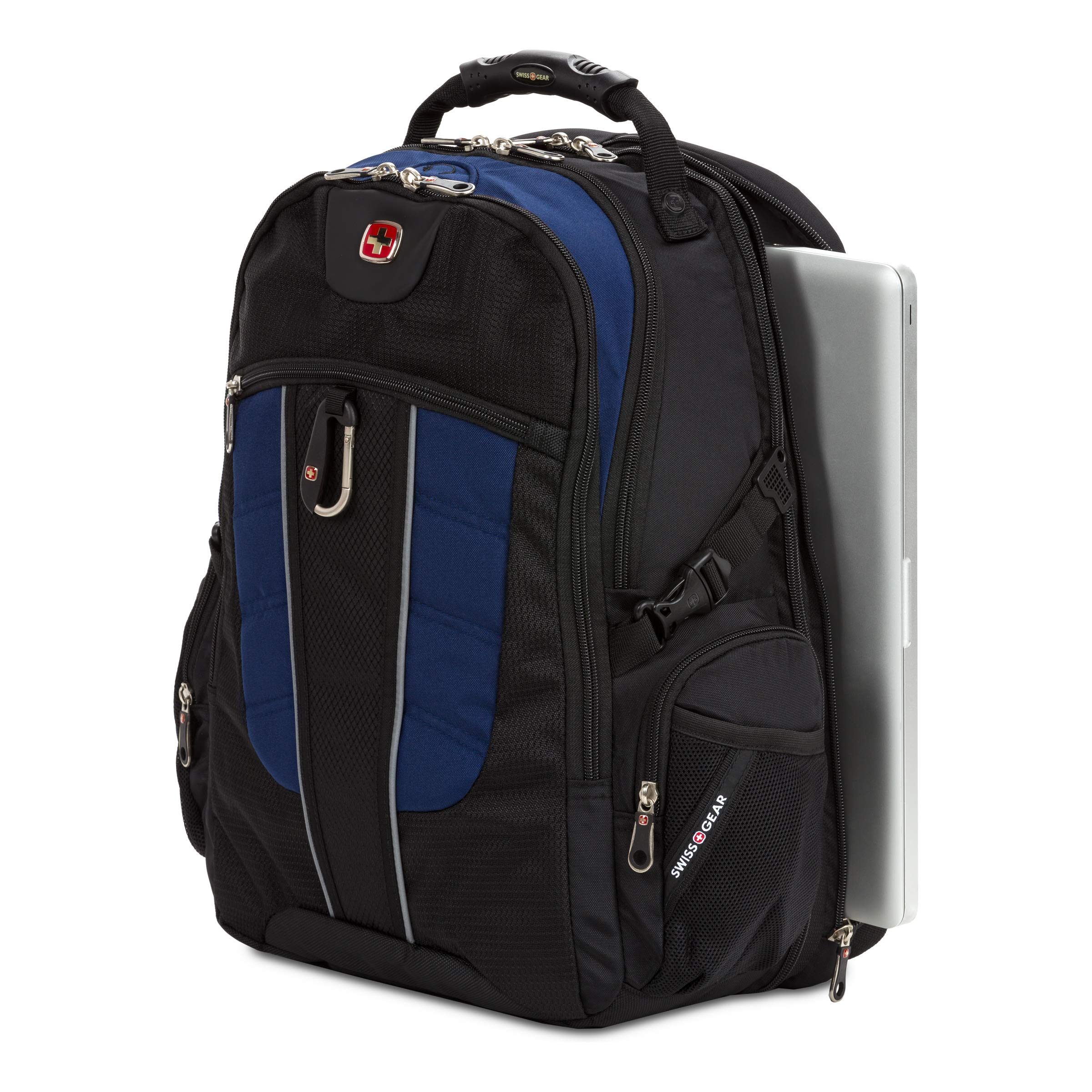 SWISSGEAR 1753 ScanSmart Laptop Backpack - 17 Inch Laptop Bag with TSA-Friendly Design, Durable & Water-Resistant for Travel, Work & School (Black/Navy) - Perfect for Business Trips, College & Commuting