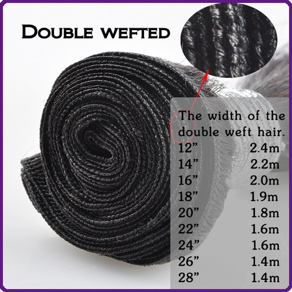 Brazilian Ombre Hair Extensions Mixed Length Double Weft Wet & Wavy Human Hair Weave Bundles (Piano 27/613 Blonde) for Stunning Beach Waves & Everyday Glamour