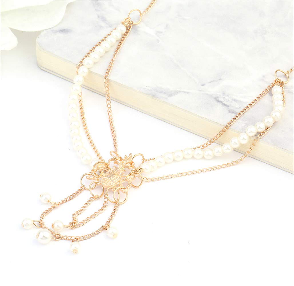 Elegant Halloween Pearl Pendant Head Chain for Women | Boho Forehead Headpiece Jewelry | Perfect for Prom, Wedding, Party & Festival Costumes | Great for Cosplay, Halloween Outfits & Boho-Themed Events