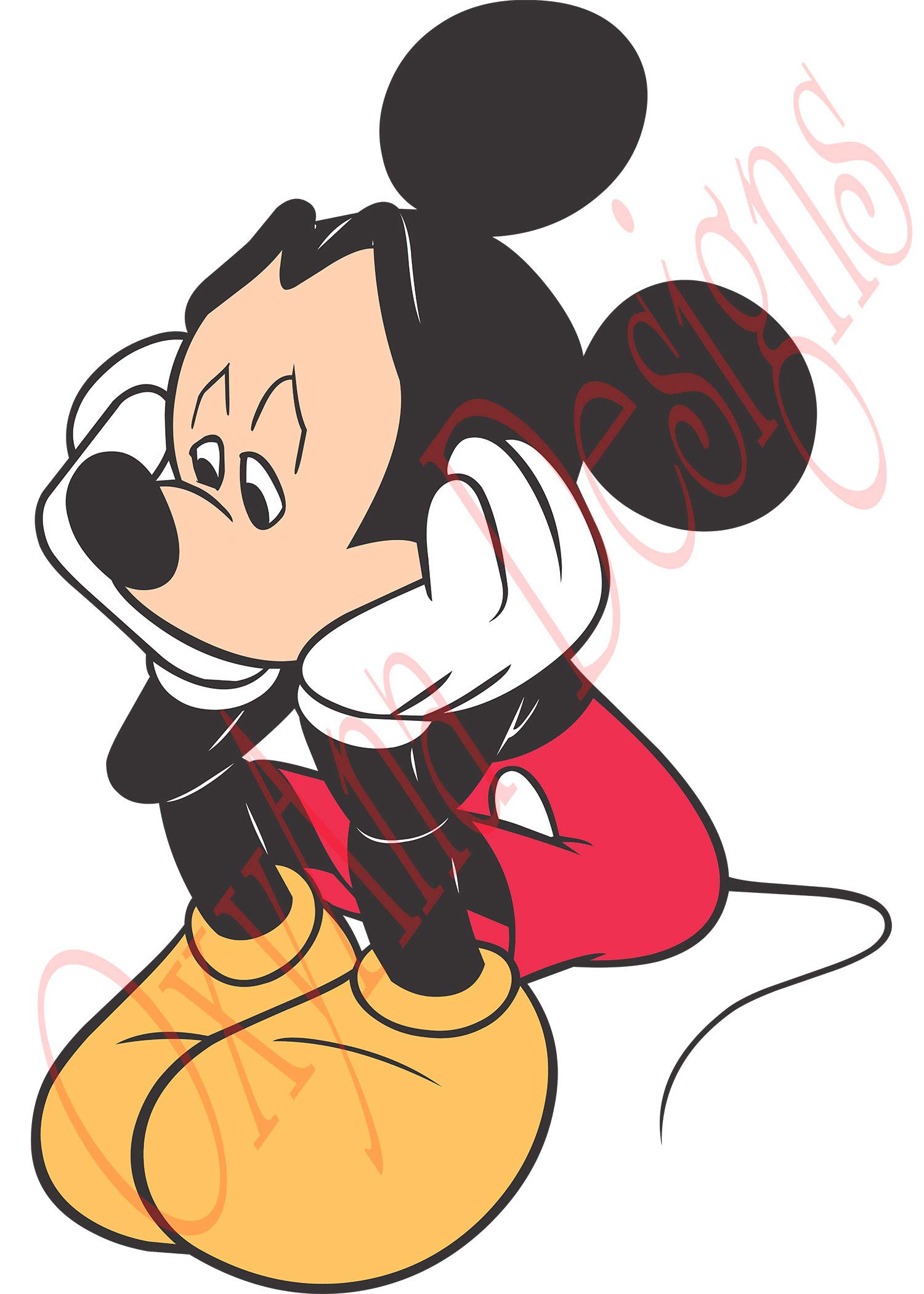 Mickey Mouse Static Cling Window Decals - 9 Inch Reusable Vinyl Stickers for Glass, Mirrors & Metal Surfaces | Perfect for Home Decor, Office, Kids Room & Disney Themed Parties