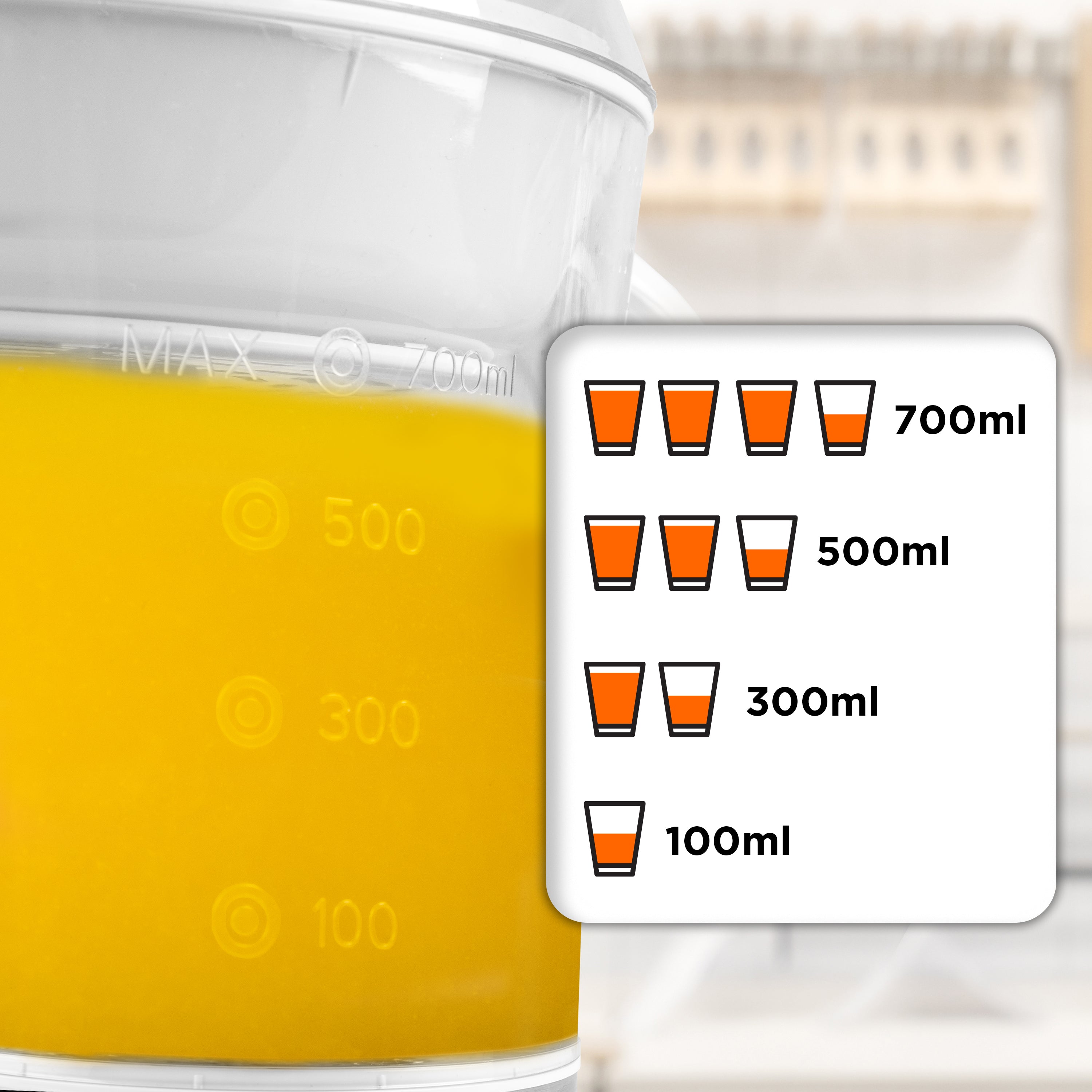 Duronic JE407 Electric Citrus Juicer - Cold Press Orange, Lemon & Grapefruit Juicer with 2 Cones & Pulp Filter - Healthy Juice Maker for Breakfast, Smoothies & Detox Drinks