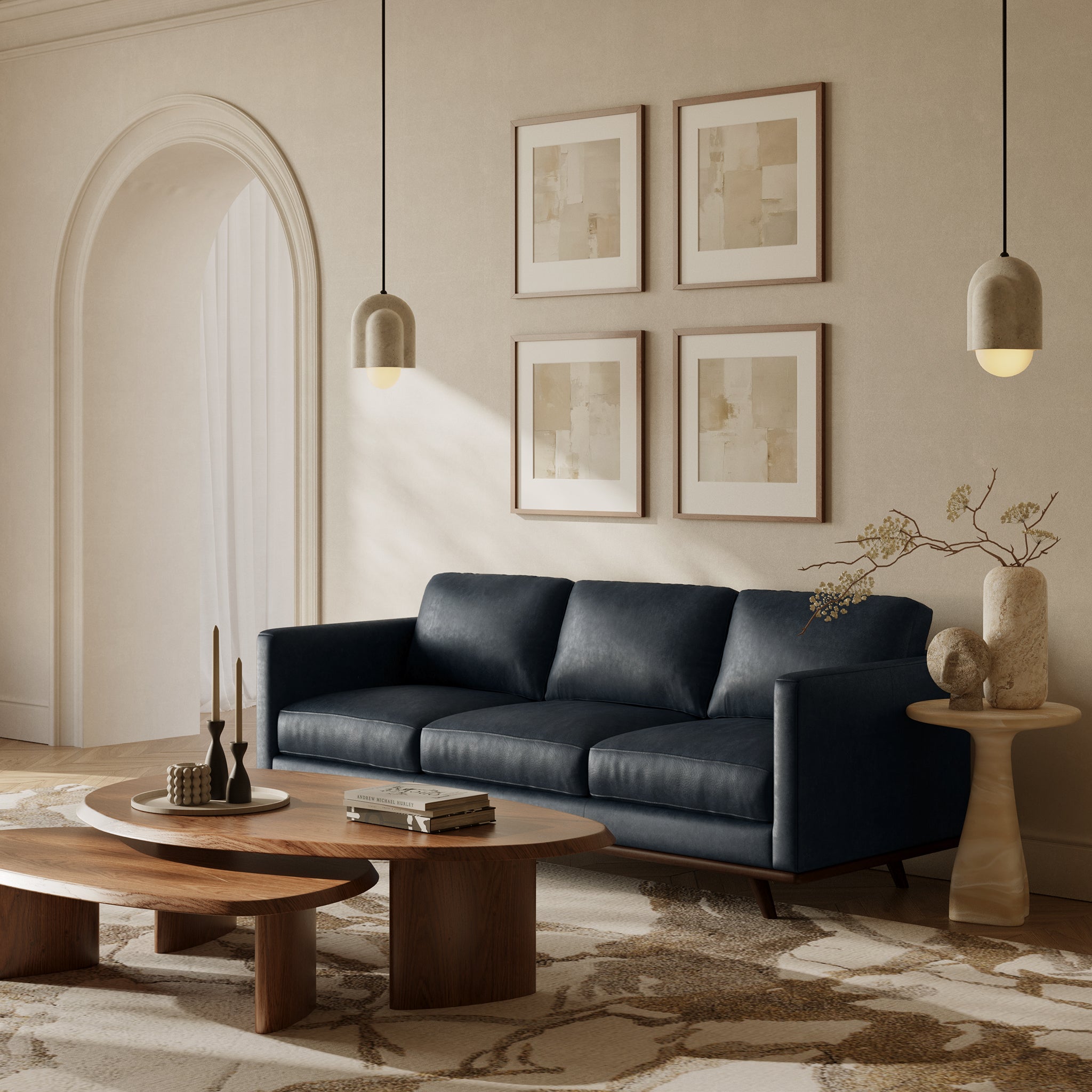 Modern Nolita Sofa - Comfortable Mid-Century Style Couch for Living Room, Lounge & Office - Perfect for Small Spaces & Apartment Decor