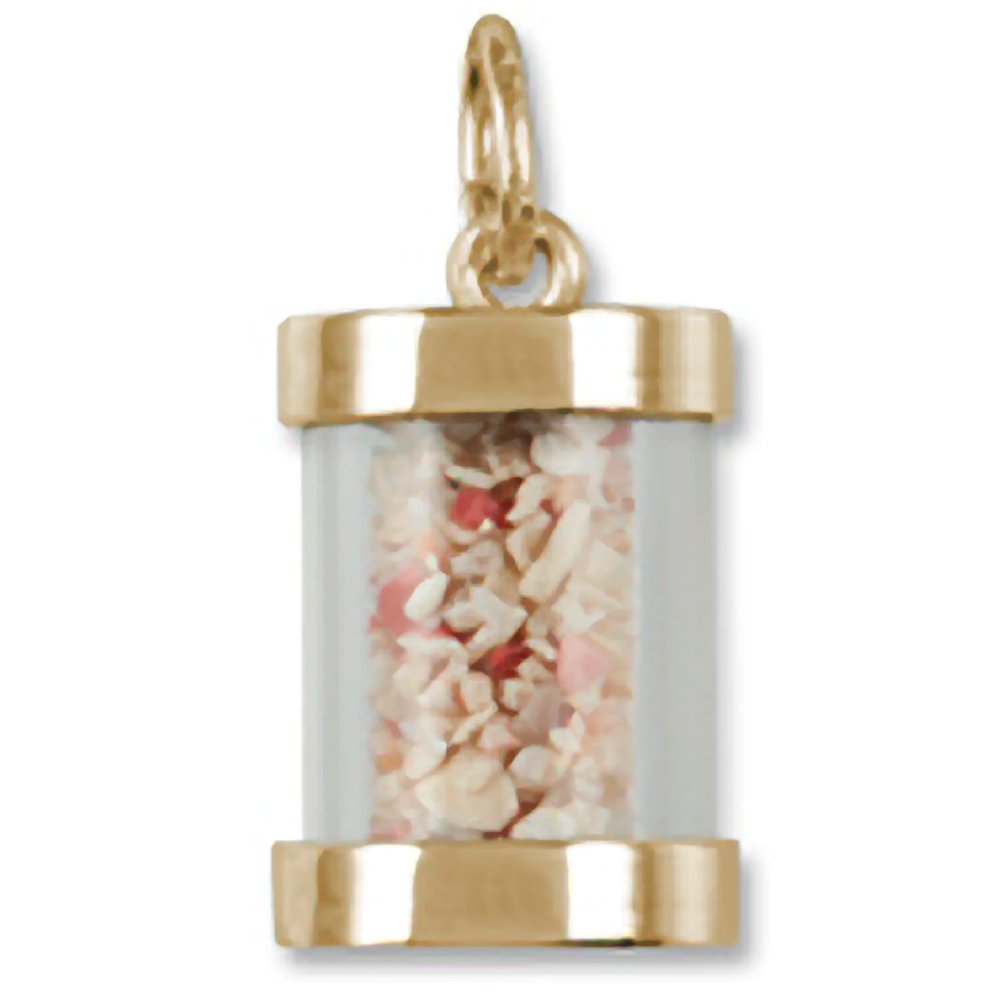 Panama Sand Capsule Charm - Dainty Jewelry Charms for Bracelets & Necklaces - Perfect for Travel Souvenirs, Beach-Themed Jewelry & DIY Accessories