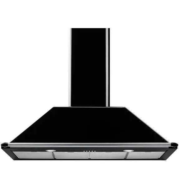 Smeg 110cm Victoria Canopy Range Hood in Black - Premium Kitchen Ventilation for Modern Homes | Perfect for Cooking, Smoke Removal & Stylish Kitchen Decor