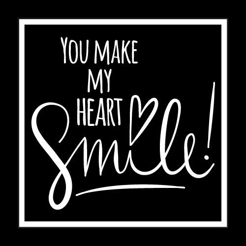 You Make My Heart Smile - Romantic Greeting Card with Quote for Anniversaries, Valentine's Day & Special Occasions