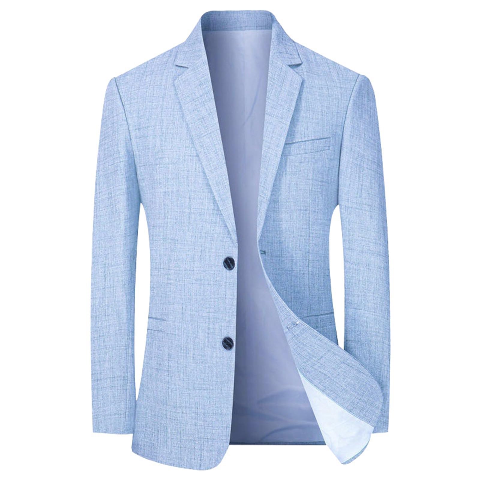 Mens Homecoming Outfit Premium Stretch Slim Fit Suit Separates Big and Tall 2-Piece Blazer Set Solid Green Casual Banquet Attire for Formal Events