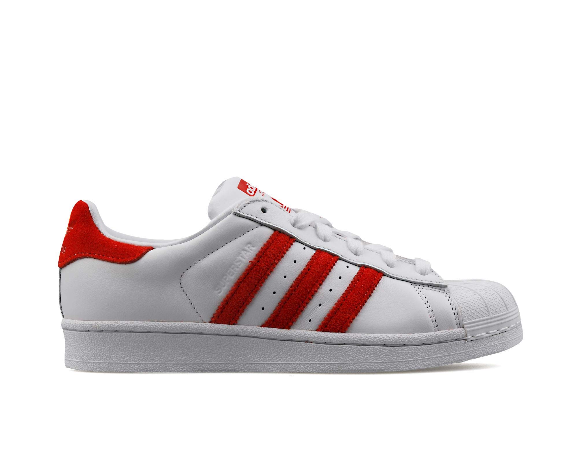 adidas Men's Superstar Sneakers | Classic White Leather Low-Top Shoes with Shell Toe | Casual Wear, Street Style & Everyday Comfort