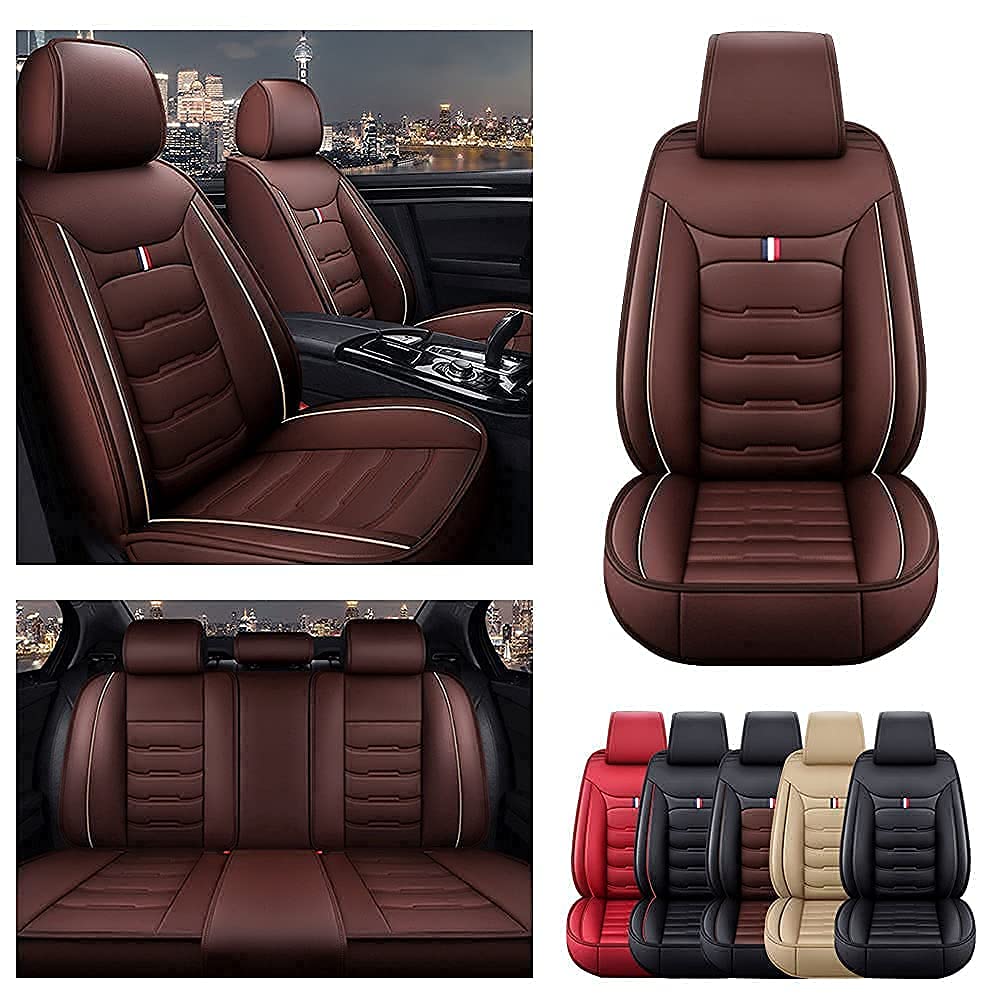Premium Custom Car Seat Covers for Volkswagen Tiguan 2009-2021 | 5-Seat PU Leather Full Set | Waterproof & Airbag-Compatible Front & Rear Seat Protectors | Perfect for Road Trips, Daily Commutes & Family Protection