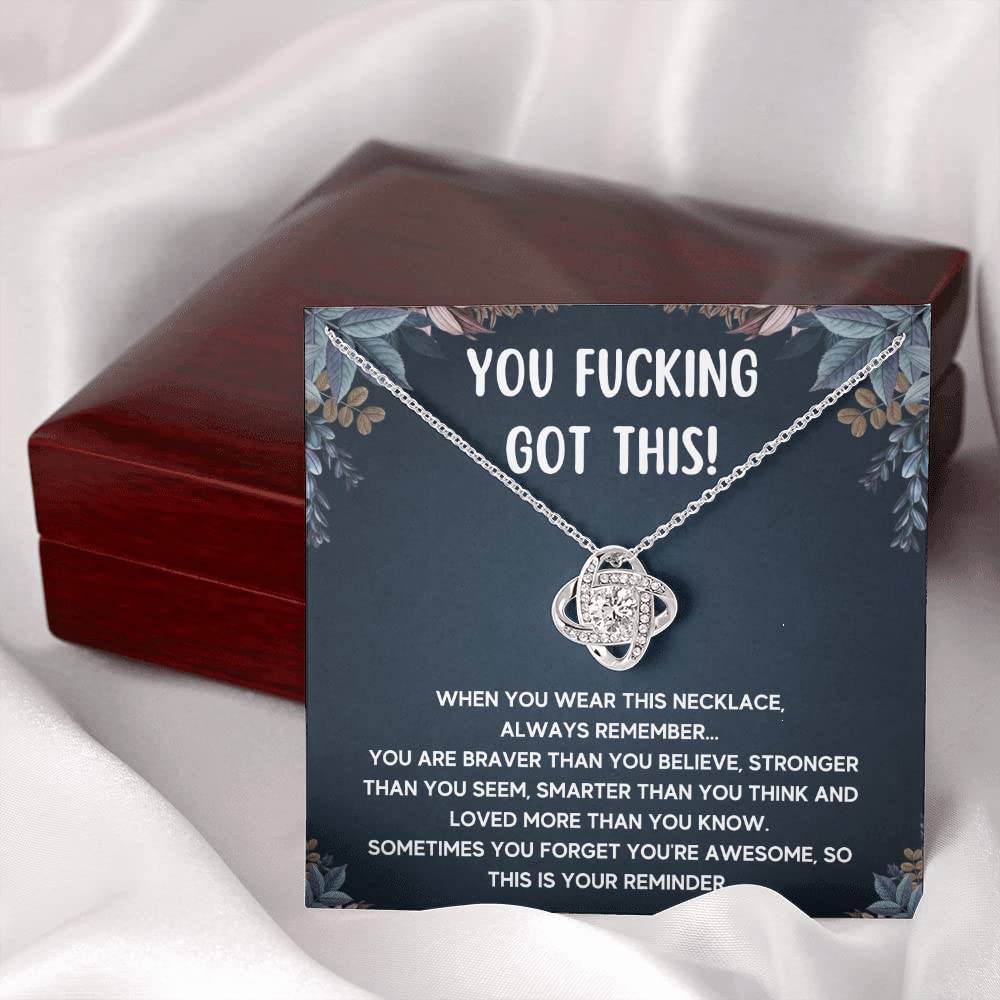 Get Well Soon Gifts for Women - Inspirational Stainless Steel Necklace with Message Card & Gift Box | Encouragement, Sympathy & Recovery Jewelry for New Beginnings | Perfect for Hospital Visits, Cheer Up Presents & Motivational Gifts