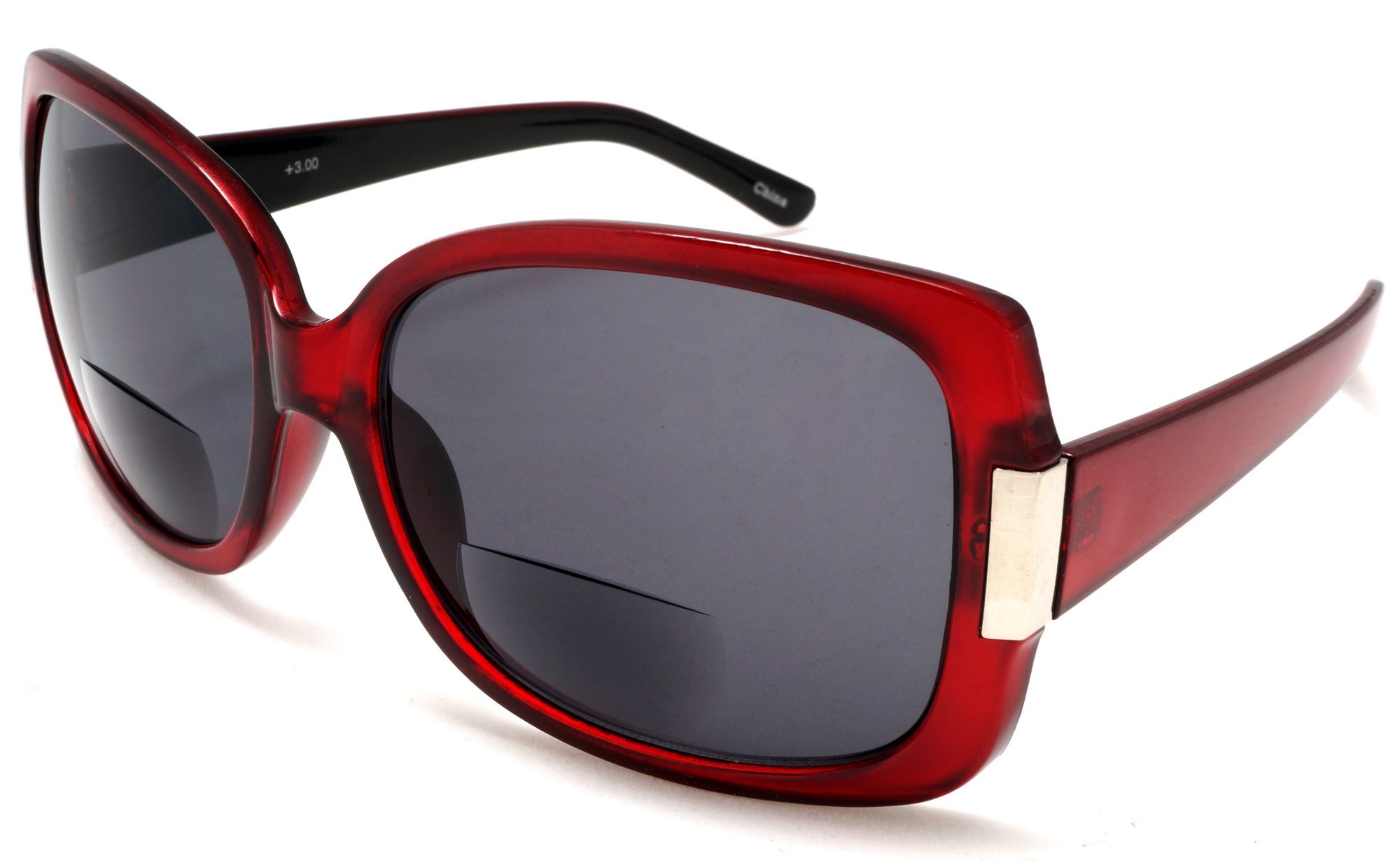 Bifocal Reading Sunglasses for Women - SAMBA SHADES Fashionable Jackie O Style with Built-In Readers - Perfect for Outdoor Reading, Driving & Sun Protection