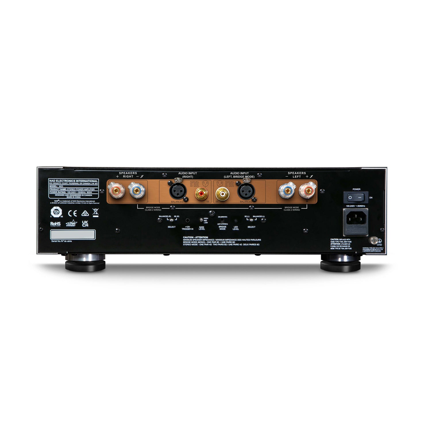 NAD M23 Stereo Power Amplifier - High-Performance Audio Amplifier for Home Theater & Hi-Fi Systems | Perfect for Audiophiles & Music Enthusiasts