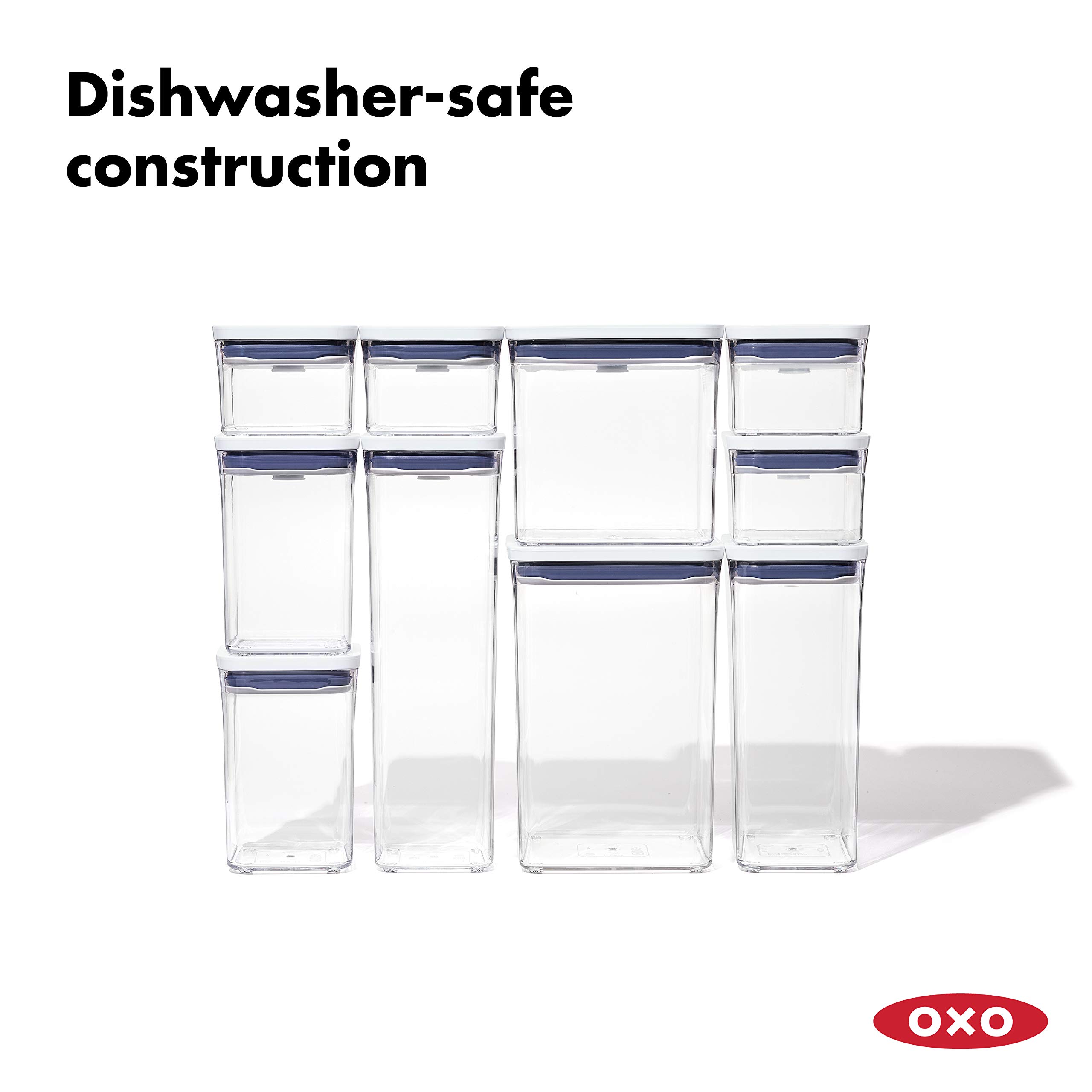 OXO Good Grips 10-Piece Airtight Food Storage Container Set & 3-Piece Cereal Dispenser - BPA-Free Kitchen Organization for Flour, Sugar, Pasta & Dry Goods - Perfect for Pantry, Countertop & Meal Prep