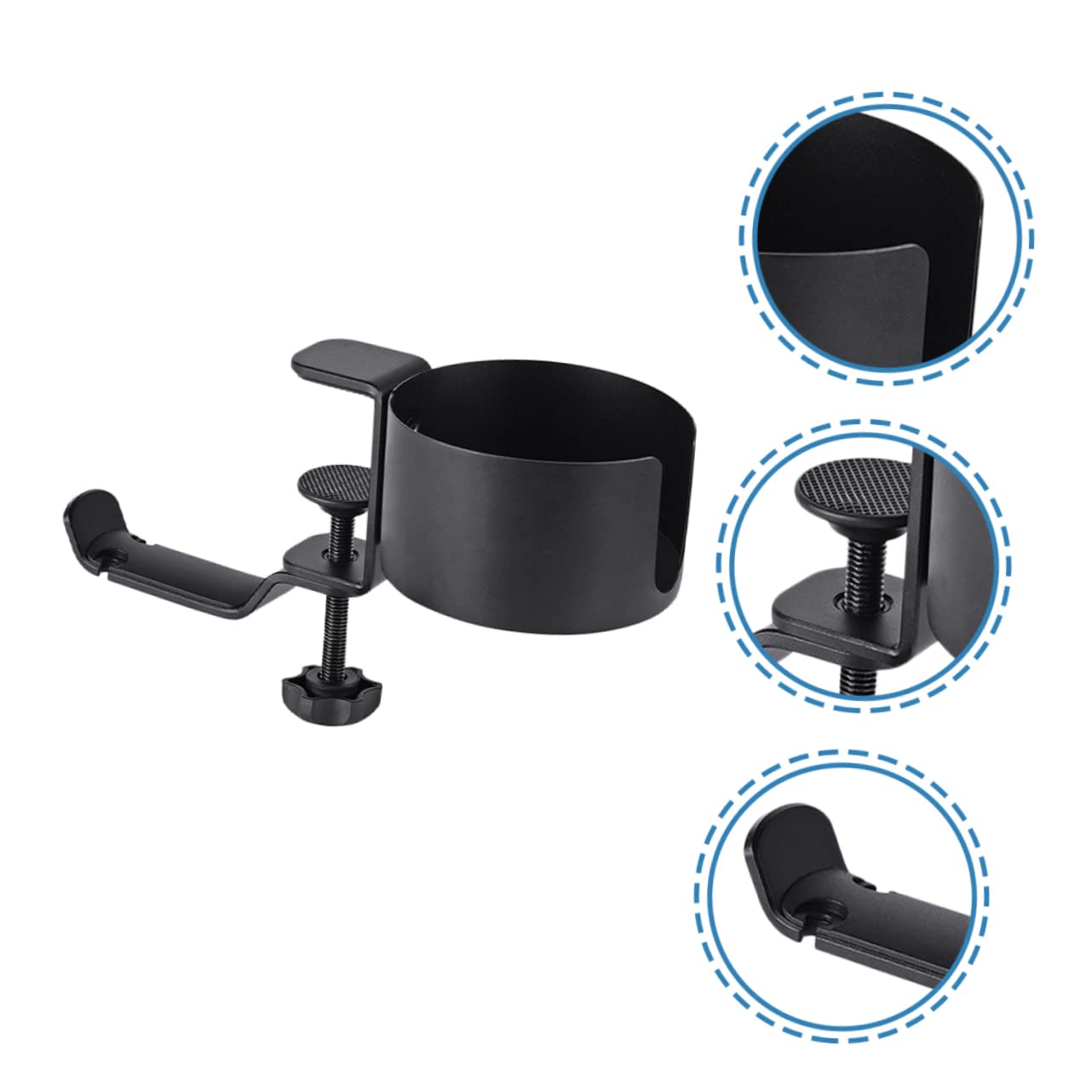 Luxshiny 4-Pack Rotating Cup Holder Headphone Stand - Desk Organizer for Earphones & Headphones - Perfect for Office, Gaming, and Home Workspace Organization
