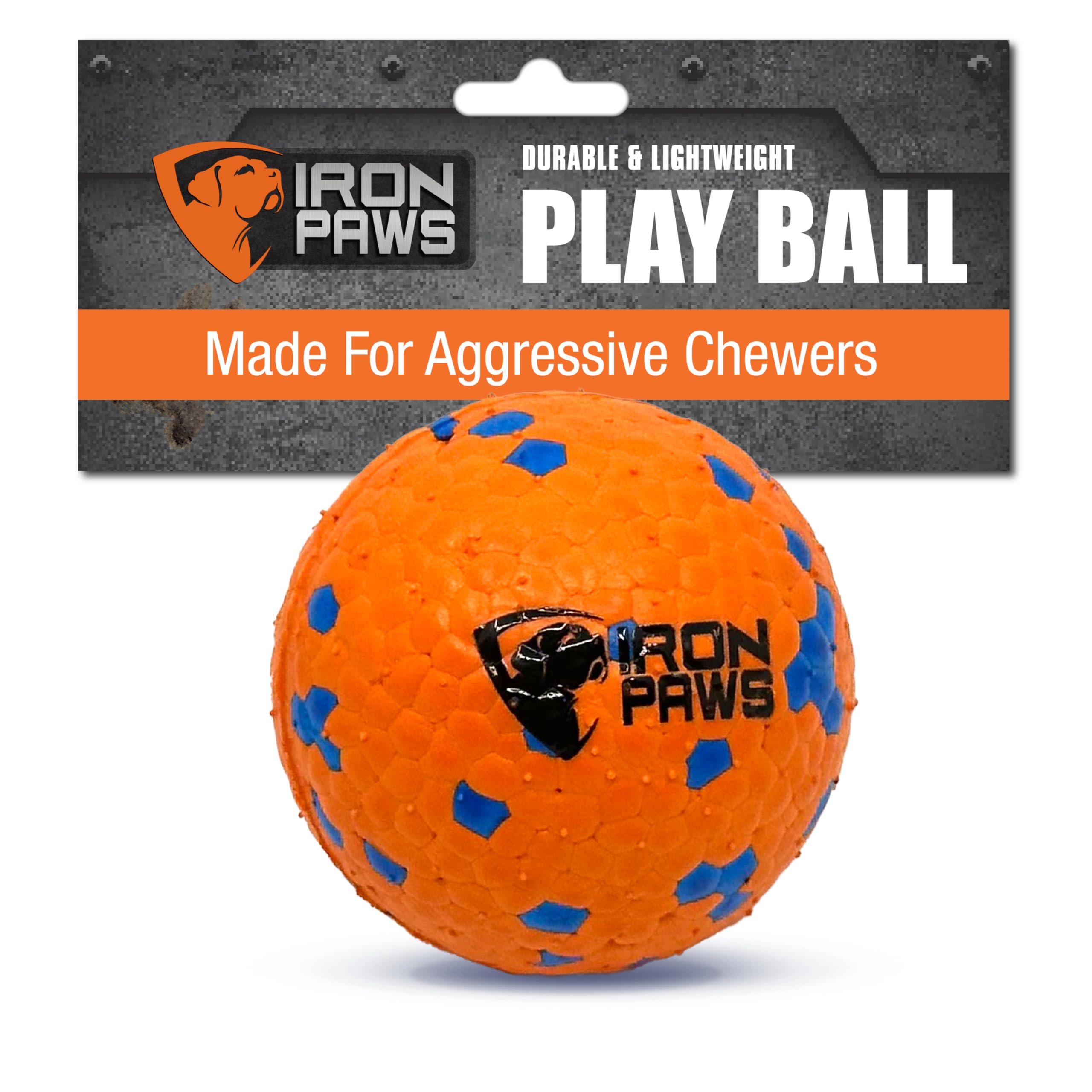 Indestructible Dog Ball - Durable Orange Chew Toy for Aggressive Chewers | Interactive Fetch Toy for Indoor & Outdoor Play | Perfect for Large Dogs, Training & Backyard Fun