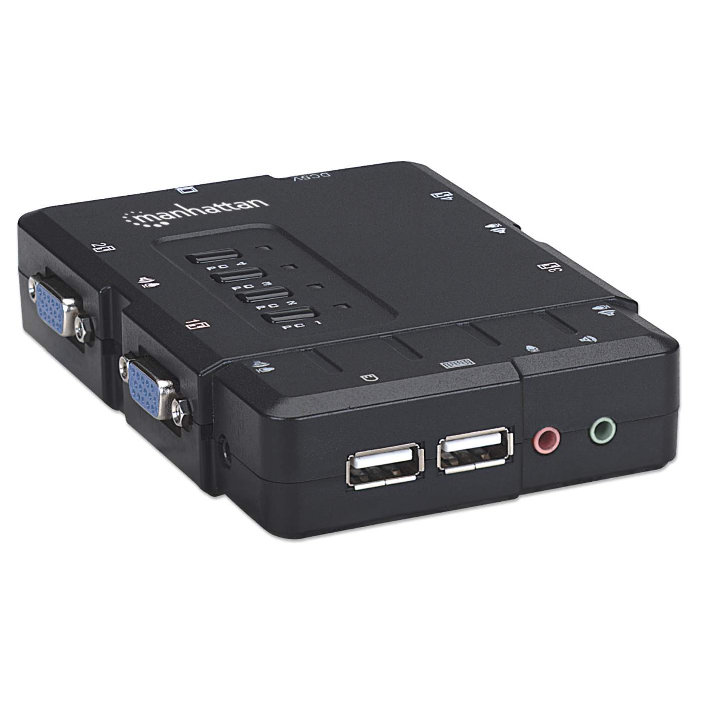 4 Port Compact KVM Switch for PC & Mac - USB 2.0 Hub with HDMI Support - Ideal for Home Office, Gaming & Multi-Device Workspace Setup