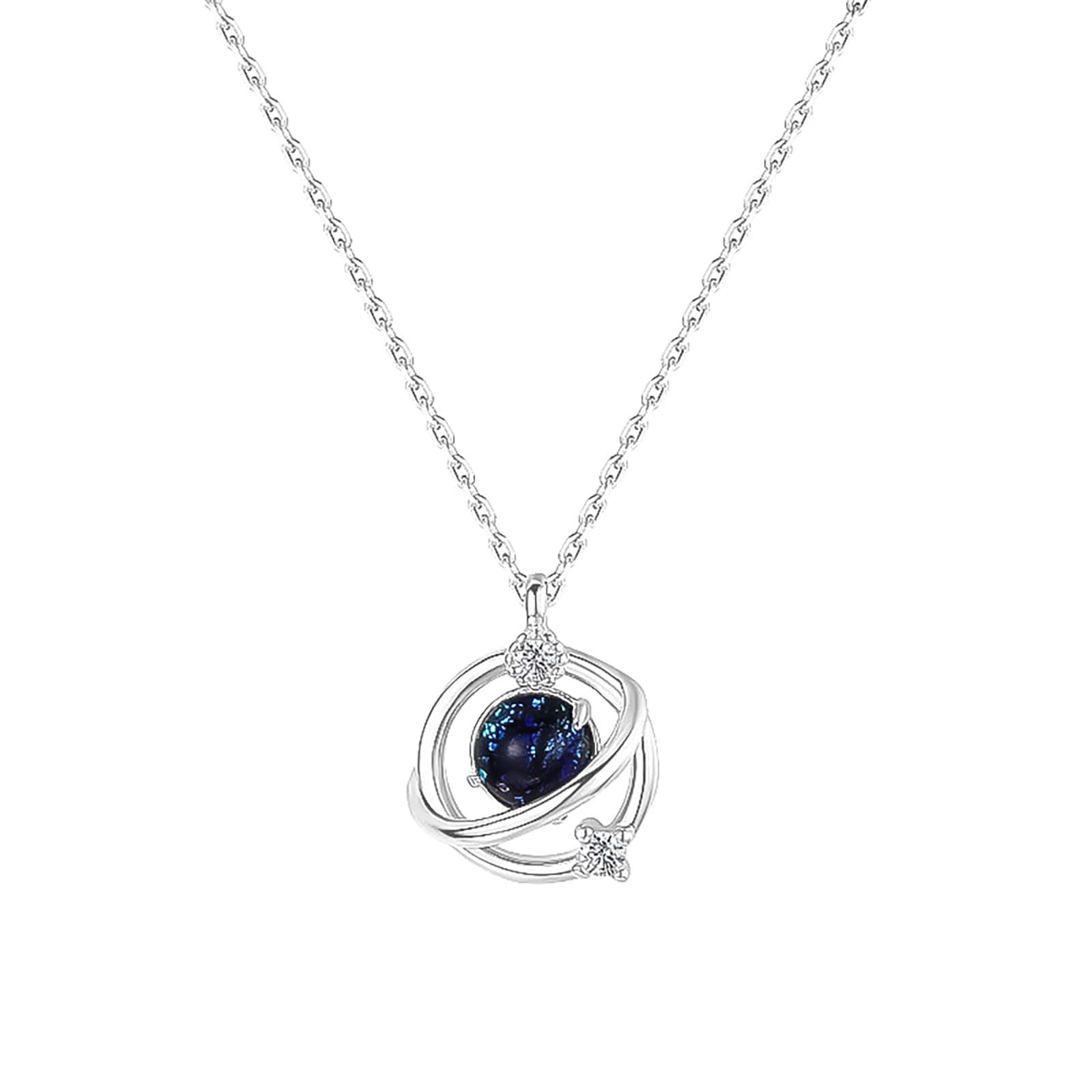 HiLeyJey Universe Star Necklace for Women - Shiny Diamond Pendant Collarbone Chain Jewelry Gift for Her | Perfect for Birthday, Anniversary & Valentine's Day Gifts