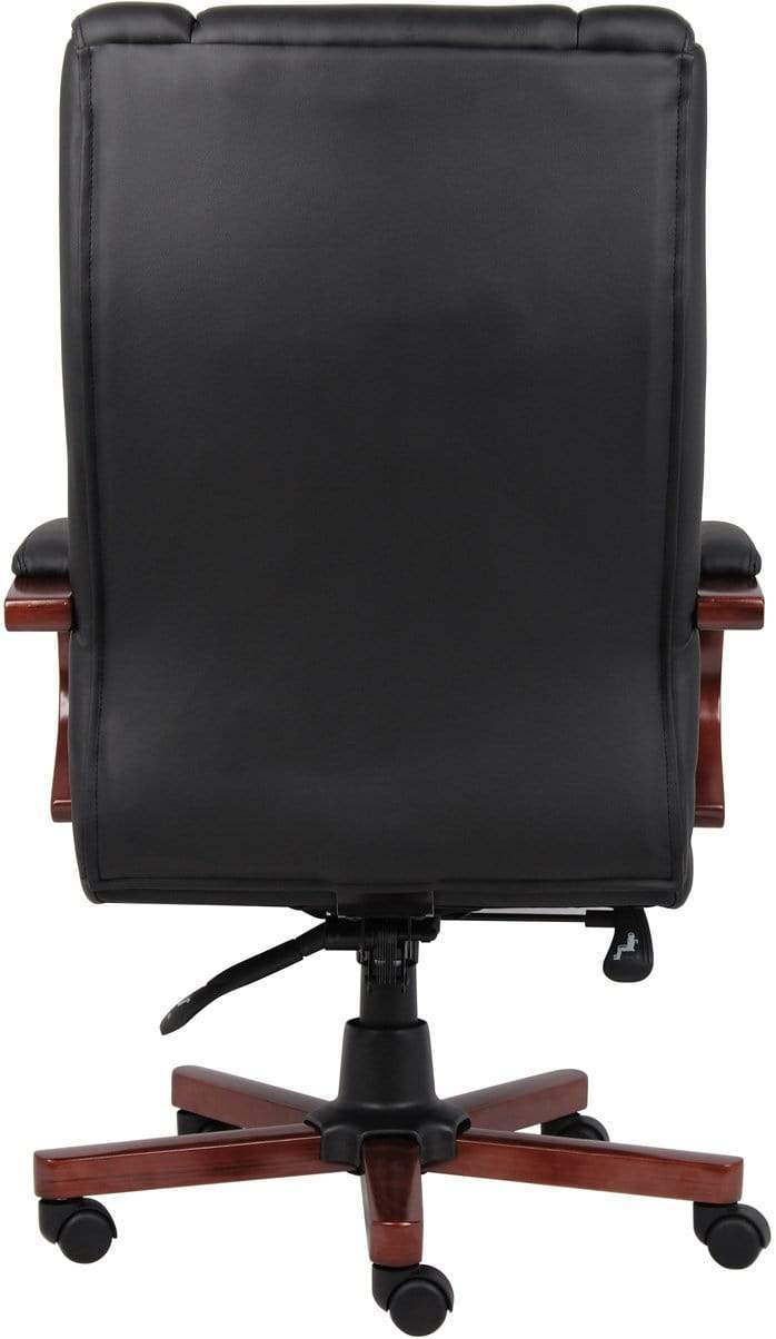 Premium Boss High Back Executive Office Chair with Wood Finish [B8991 C] - Ergonomic Support for Long Work Hours in Home & Corporate Offices