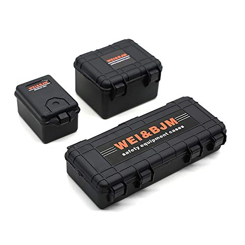 1/10 TRX4 Defender SCX10 90046 D90 GEN8 Scout II RC Car Roof Rack with Openable Toolbox - Black | Off-Road Adventure & Crawler Accessories for Outdoor Enthusiasts