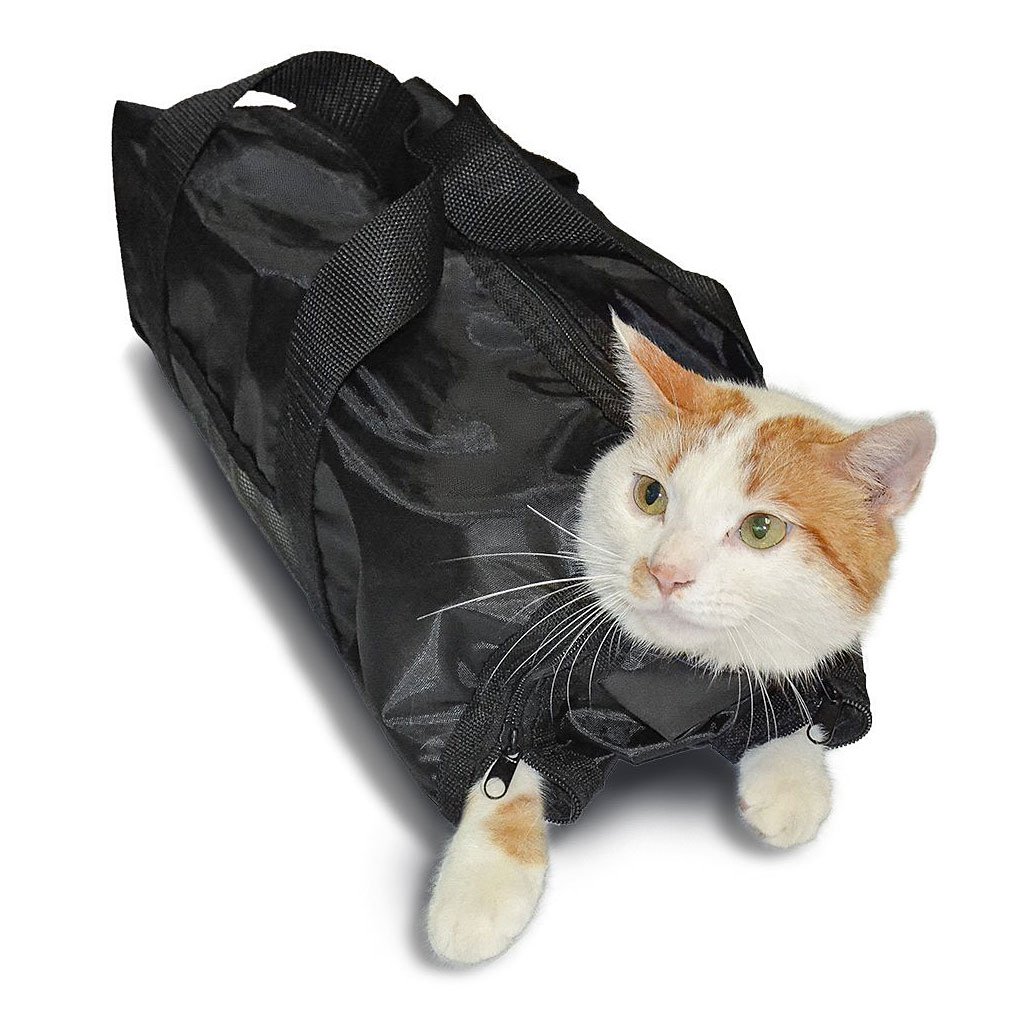 Hardli Pet Cat Grooming Bag - Cat Bathing Restraint Bag for Nail Trimming & Vet Exams | Safe & Secure Cat Carrier for Stress-Free Grooming at Home or Vet Visits