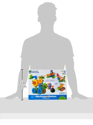 Learning Resources Gears! Gears! Gears! Machines in Motion STEM Building Set - 116 Piece Construction Toy for Kids Ages 5+ | Early Engineering Learning, Puzzle & Creative Play | Perfect for Classroom STEM Activities & Home Learning Fun
