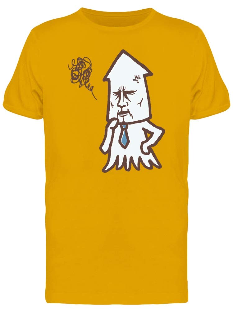 Squid Thinker Man Doodle Graphic T-Shirt for Men - Casual Cotton Tee for Streetwear, Gifts & Everyday Outfits