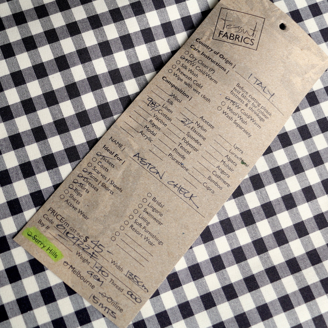 Premium Aston Check Stretch Cotton Fabric - Soft & Comfortable for Shirts, Dresses & DIY Fashion Projects - Perfect for Tailoring & Home Sewing