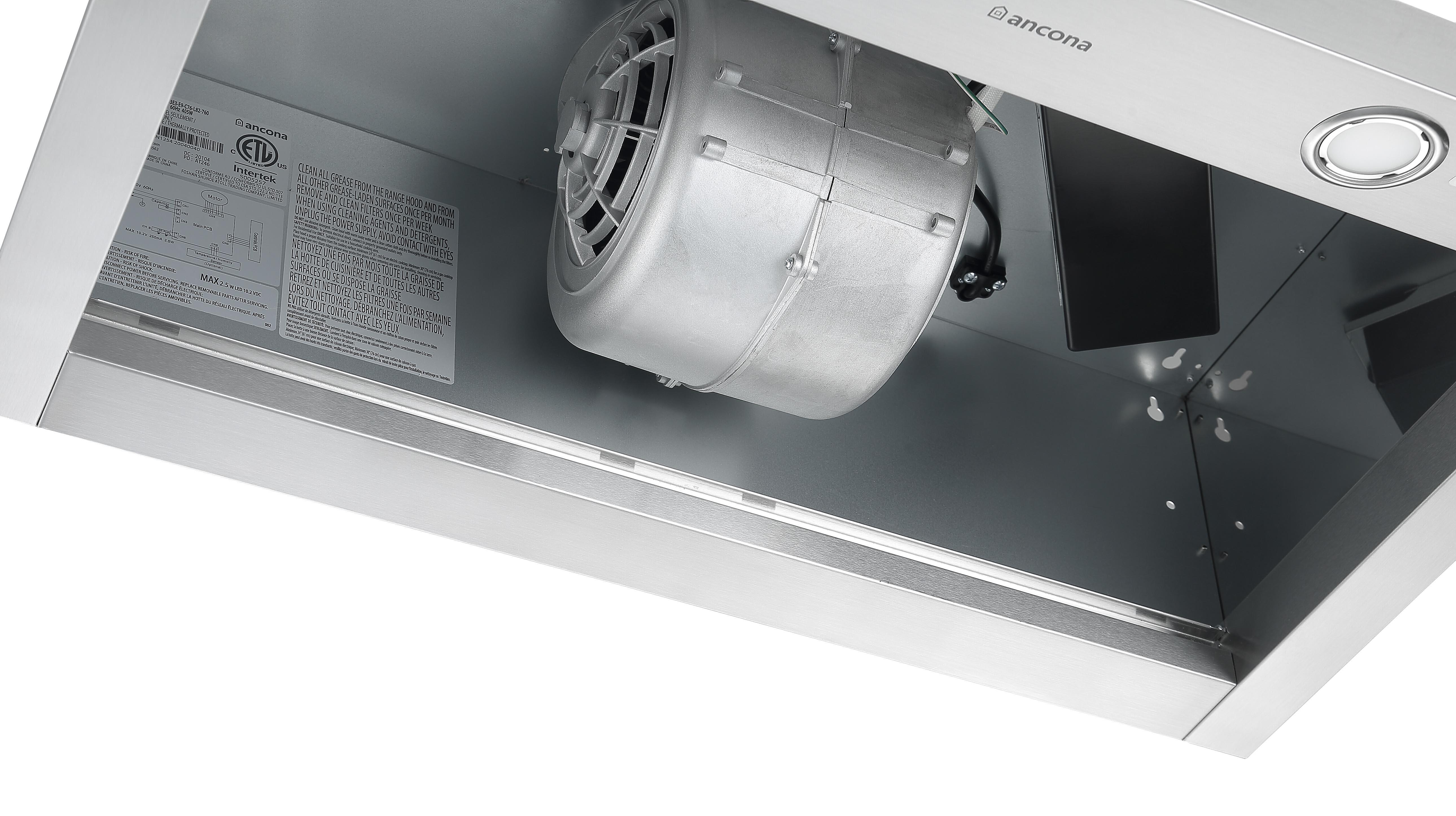 30 Inch Stainless Steel Pro Series Undercabinet Range Hood with Night Light - Powerful Kitchen Ventilation for Smoke & Odor Removal - Perfect for Home Chefs & Modern Kitchens