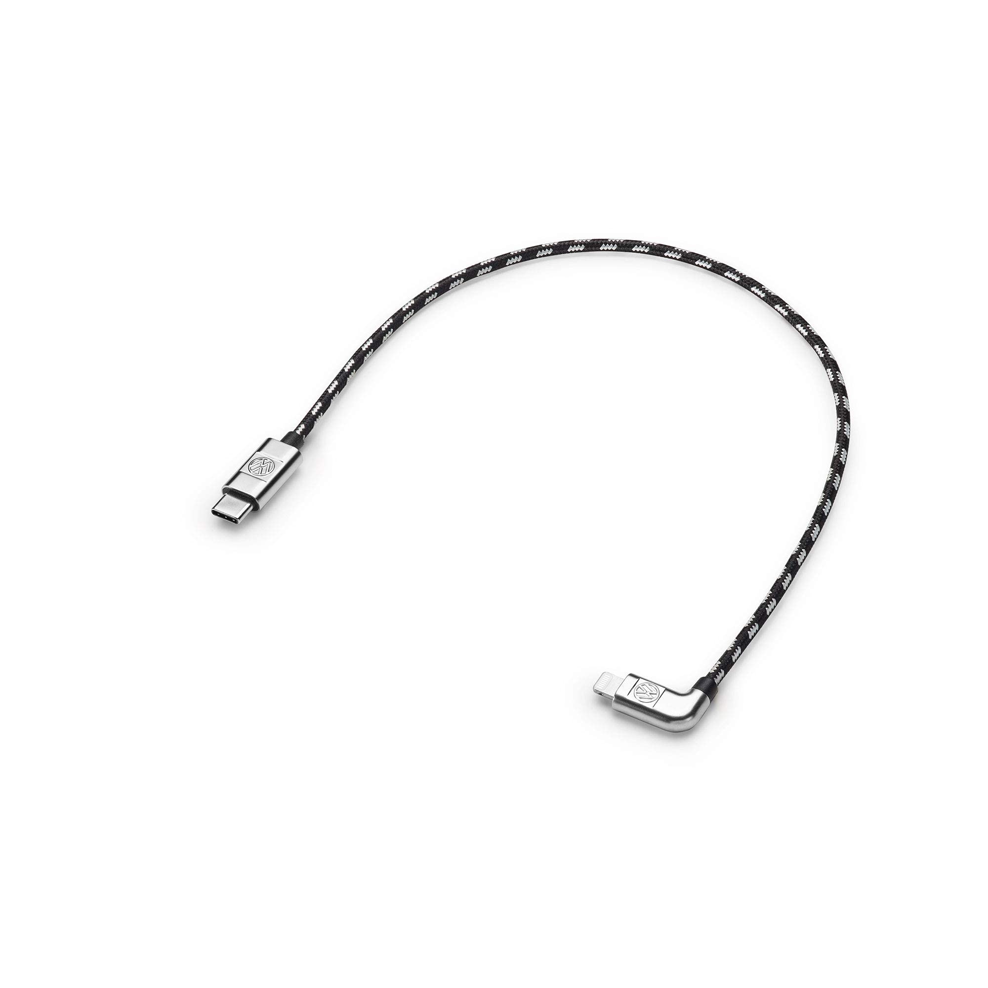 Original VW USB-C to Lightning Cable 30cm - Volkswagen 000051446AC Premium Charging Cable with Angled Design for iPhone - Perfect for Car Charging & Travel Accessories