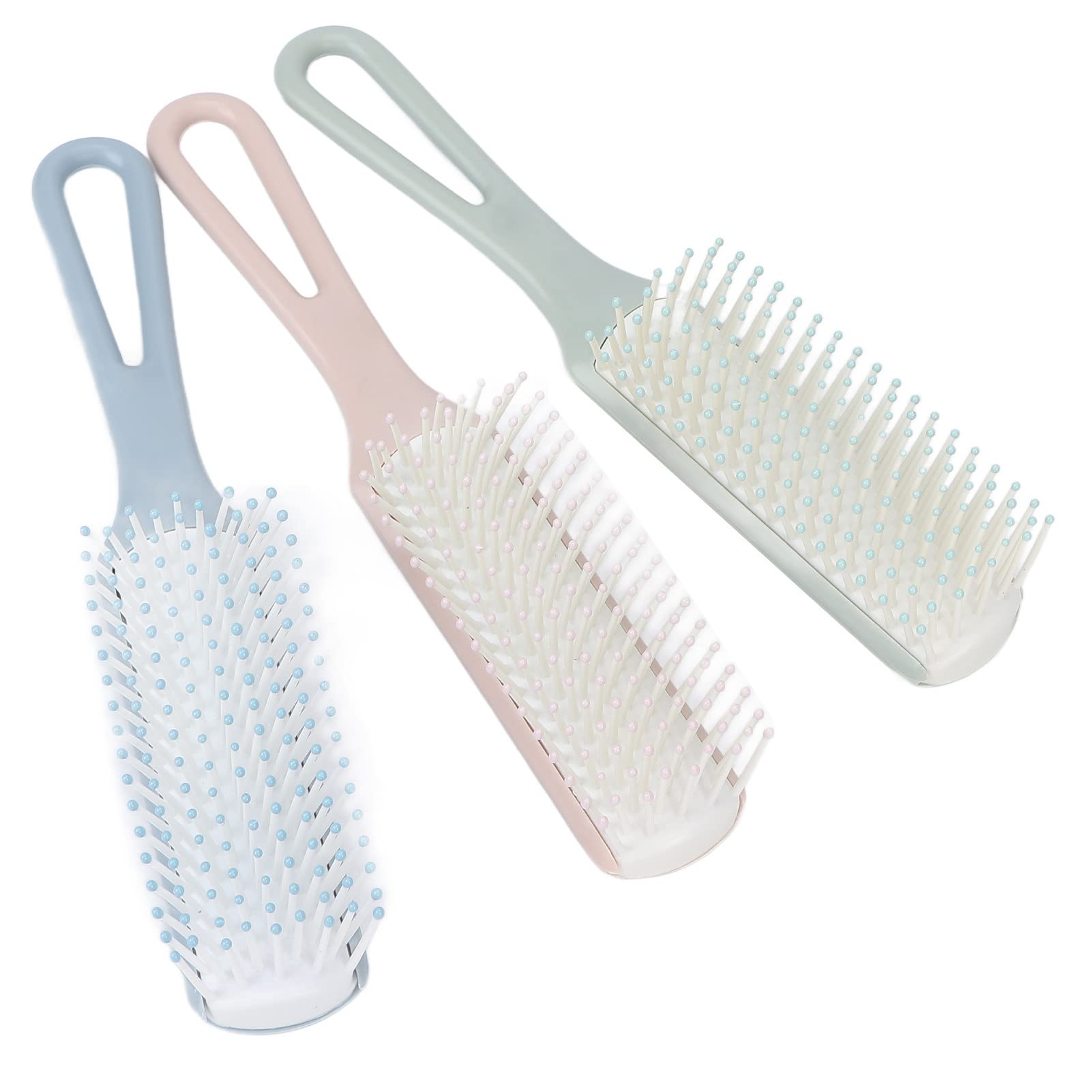 Detangling Hair Brush for Women & Men - Anti-Slip Styling Brush with Rounded Teeth for Smooth Combing - Perfect for Home, Travel & Salon Use