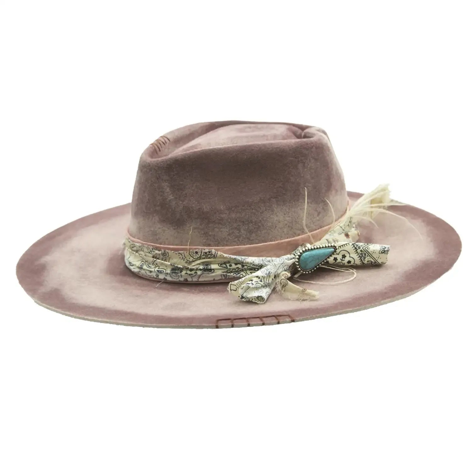 Peter Grimm Arrow Wide Brim Wool Felt Cowgirl Hat for Women - Western Style Riding Hat for Equestrian, Country Music Festivals & Outdoor Adventures