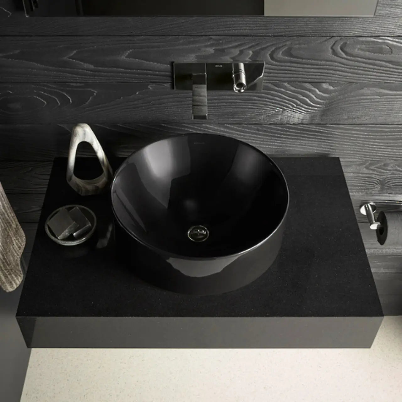 Chalice Basin Black - Elegant Modern Bathroom Sink for Home & Hotel Renovation