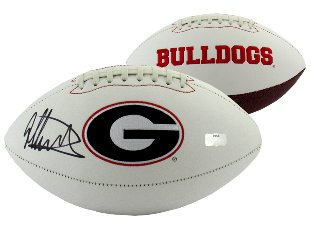 Todd Gurley Autographed Georgia Bulldogs Football with Embroidered NCAA Logo - Perfect for Collectors, Sports Memorabilia & UGA Fan Gifts