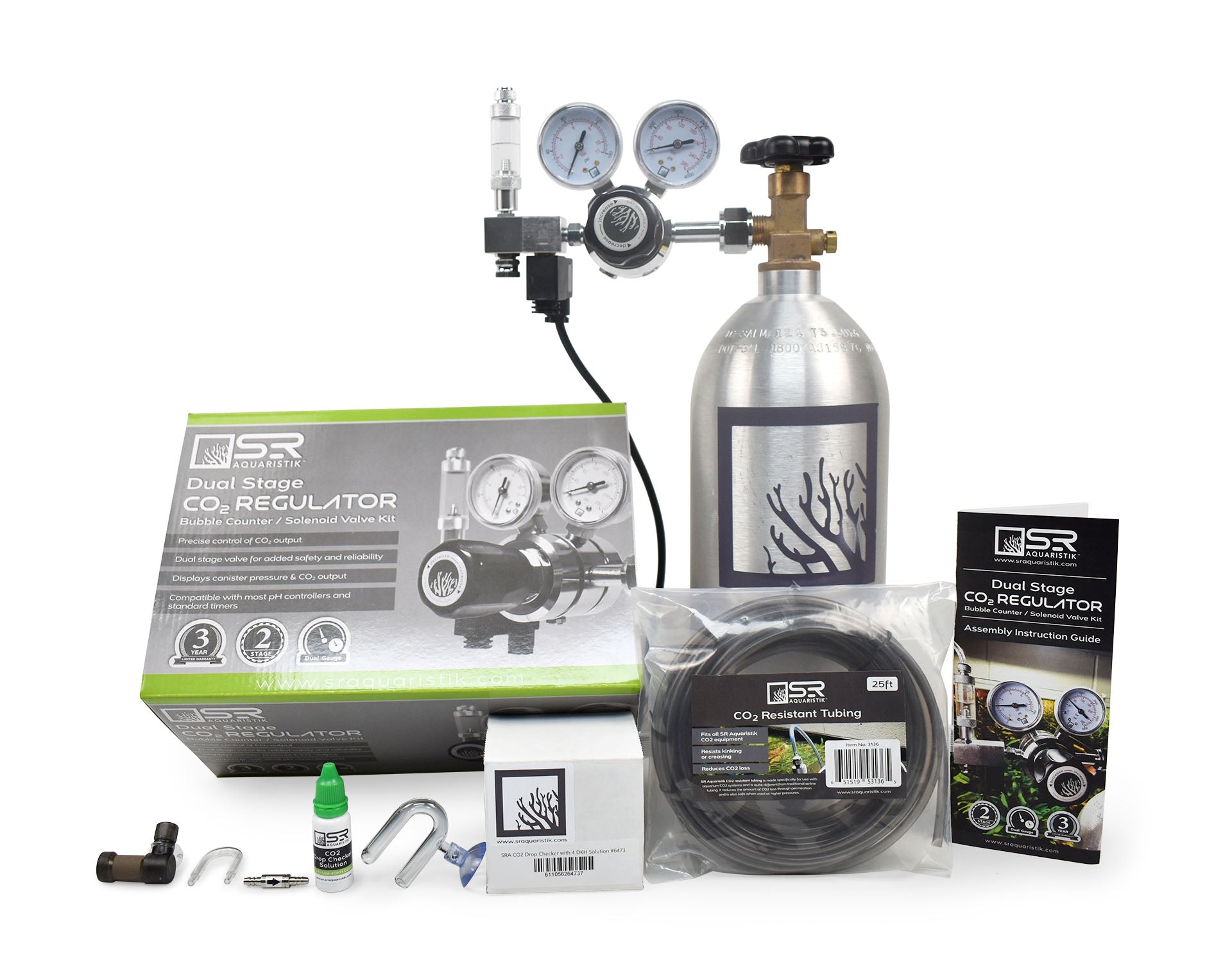 Premium CO2 System for Planted Aquariums - Complete Kit with Regulator, Diffuser & Bubble Counter - Enhance Plant Growth in Freshwater Tanks (Ideal for Aquascaping & Aquatic Plant Enthusiasts)