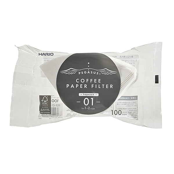 Hario Pegasus Paper Coffee Filters - 100 Count, Size 02 for Drip Coffee Makers - Perfect for Home Brewing & Office Use