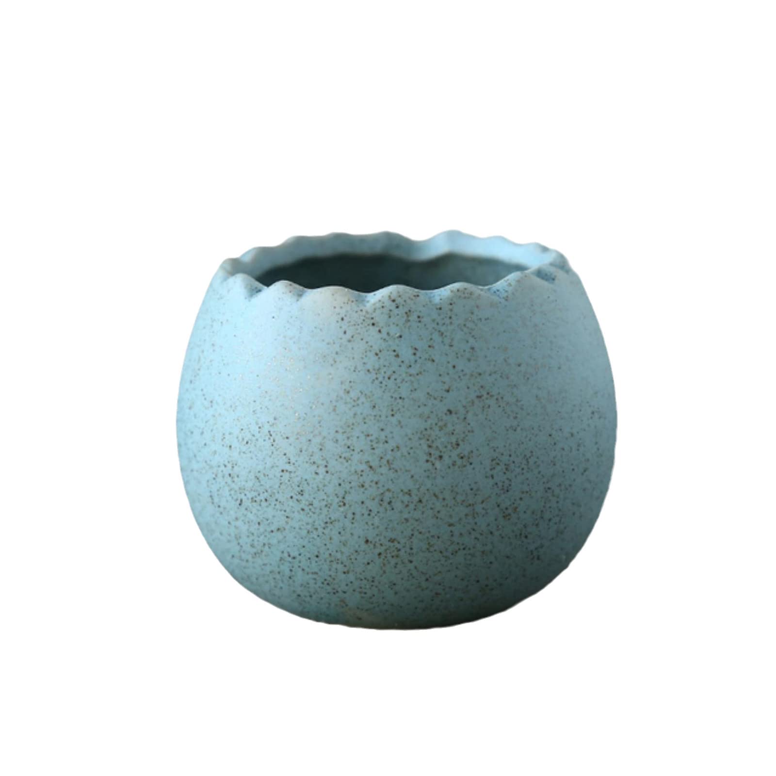 Joyvic Macaron Eggshell Succulent Planter - Mini Ceramic Flower Pot for Desktop, Balcony & Home Decor - Perfect for Succulents, Cacti & Small Plants (Set of 3) - Ideal for Office, Living Room & Garden Decorations