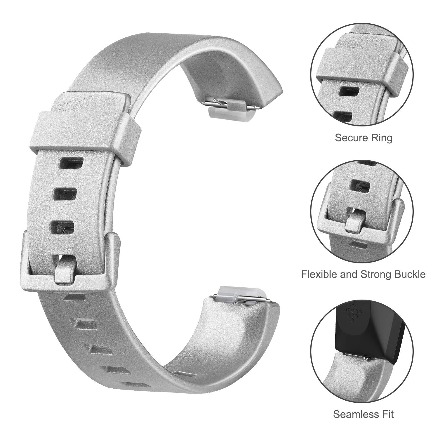 Tobfit Sport Bands for Fitbit Inspire HR/Ace 2 - Fitness Tracker Strap for Women & Men - Gym & Running