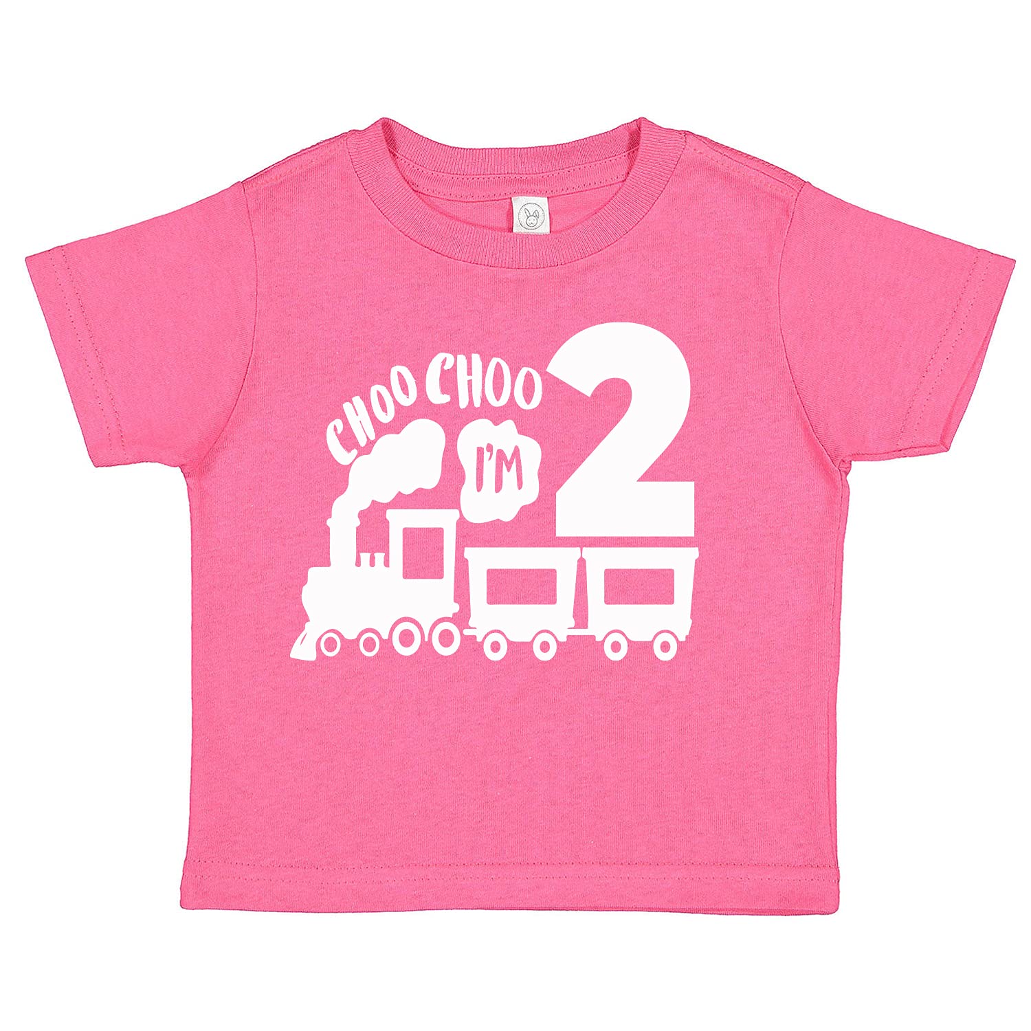 Choo Choo I'm Two - Train Themed Birthday T-Shirt for Toddlers (Assorted Colors) | Cute Outfit for 2nd Birthday Party & Photo Shoots