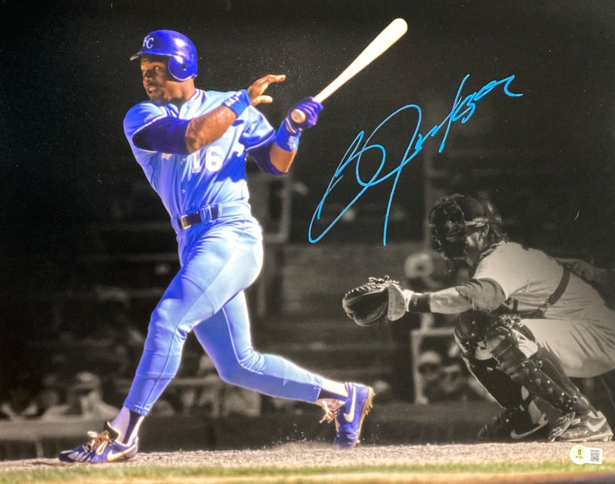 Bo Jackson Autographed 16x20 Kansas City Royals Photo - Limited Edition Collectible for Sports Memorabilia Fans - Perfect for Home, Office, or Man Cave Decor