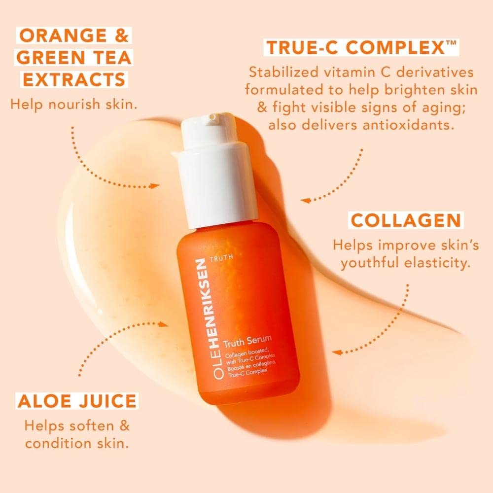 OLEHENRIKSEN Ole Henriksen Truth Serum Collagen Booster - 0.5 oz Unboxed | Vitamin C Brightening Facial Serum for Glowing Skin | Perfect for Daily Skincare Routine & Anti-Aging Treatment